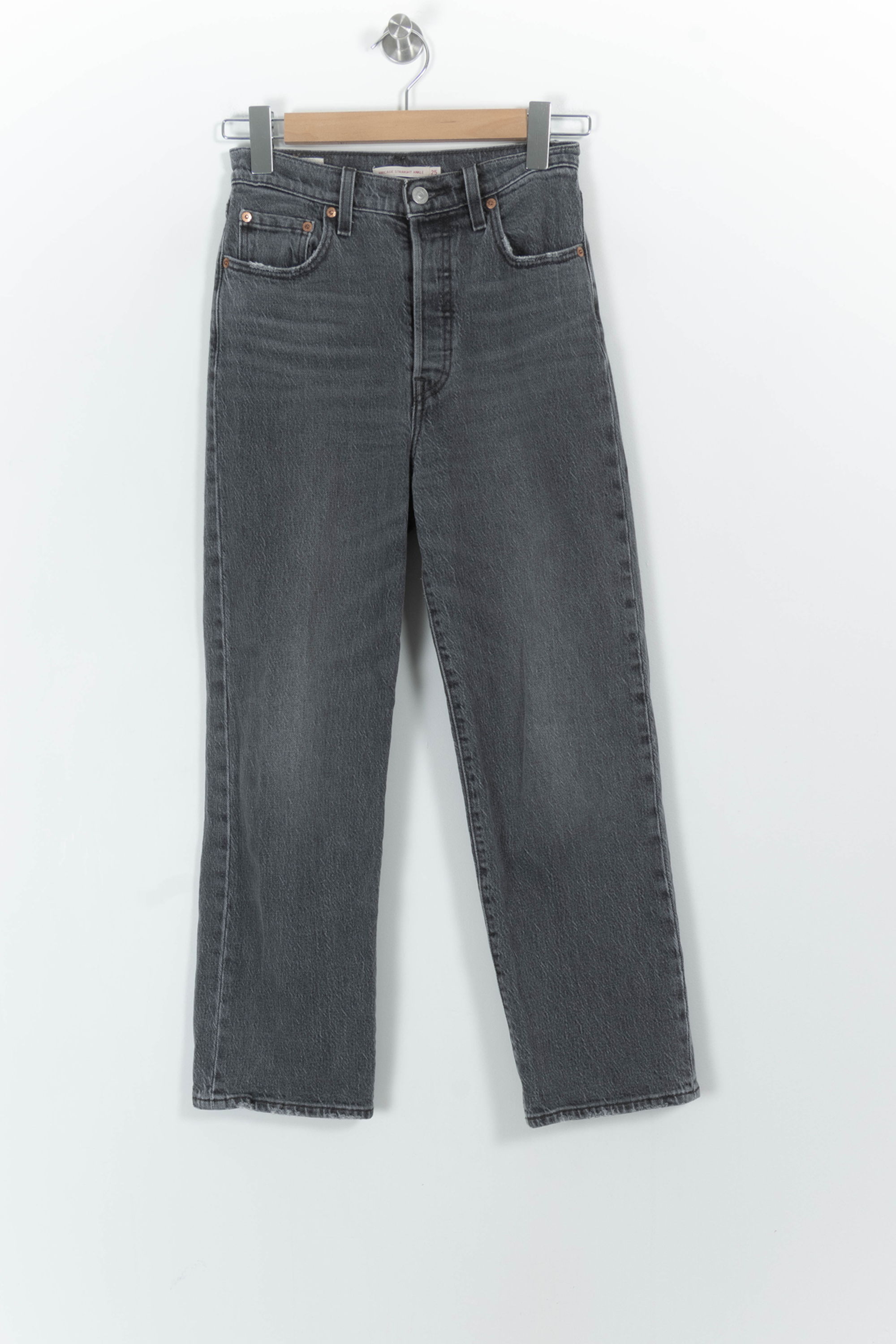 Cropped slim jeans with studs LEVI'S - Seconde main Grey