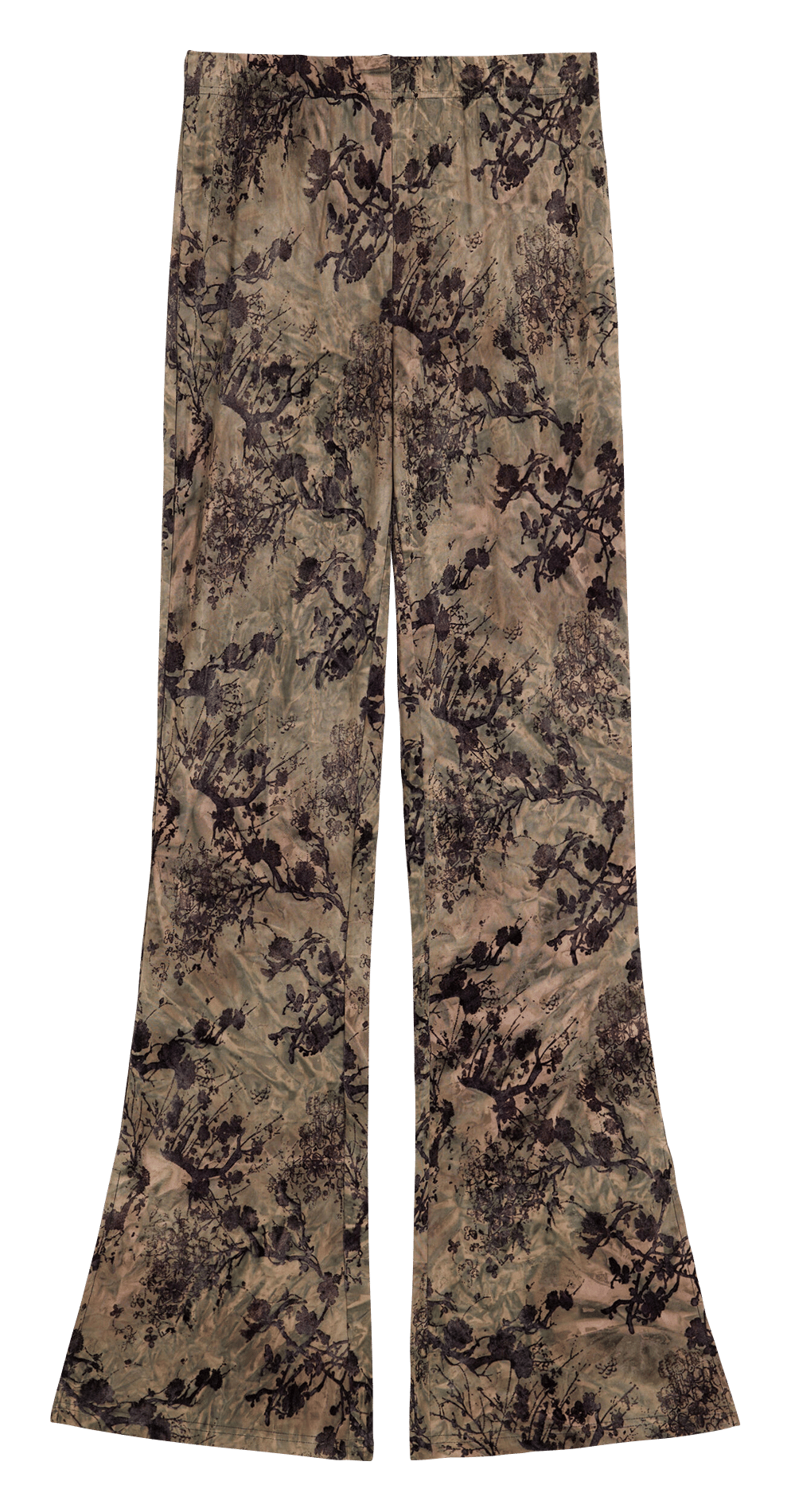 Uitlopende broek met stretch en print DESIGUAL Zwart
