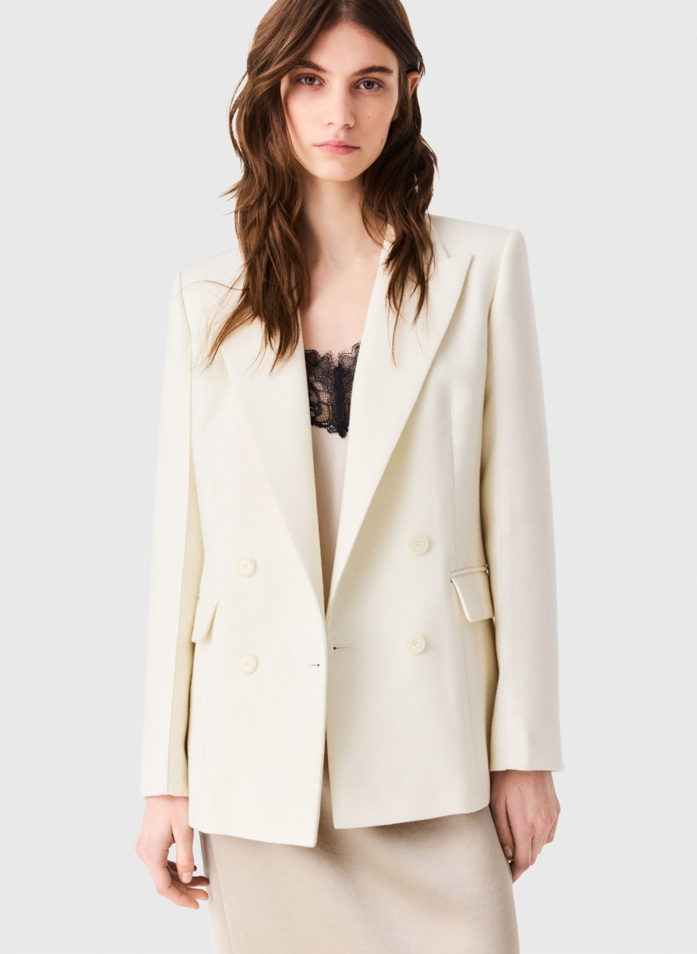 Fitted suit jacket MAJE Beige