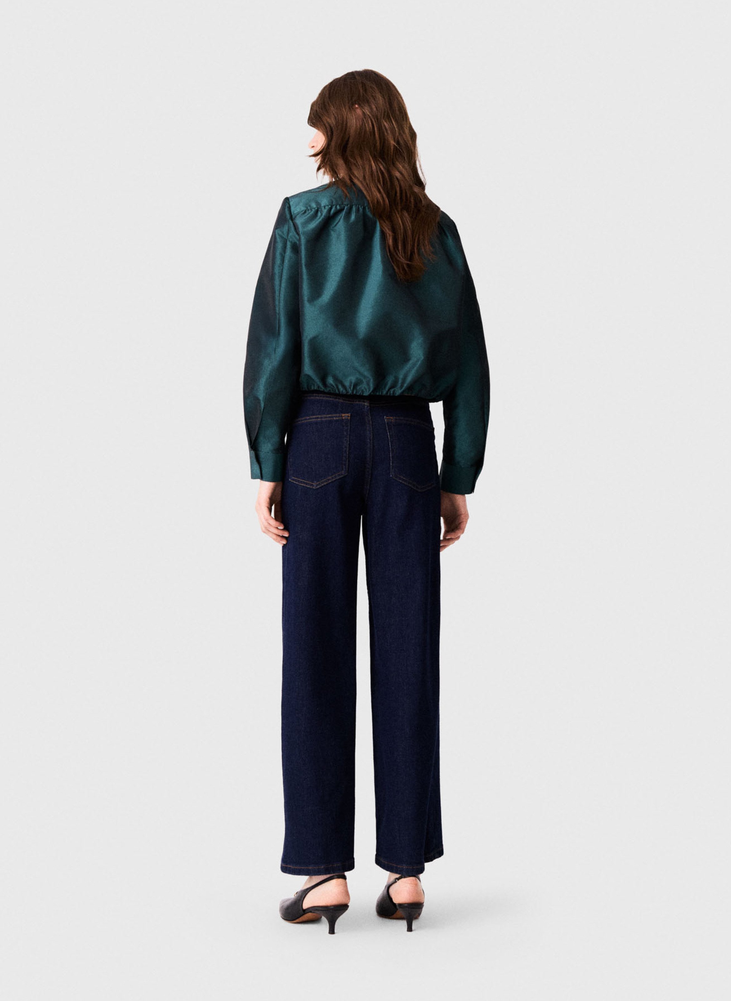 Blouse droite col à nouer MAJE Vert