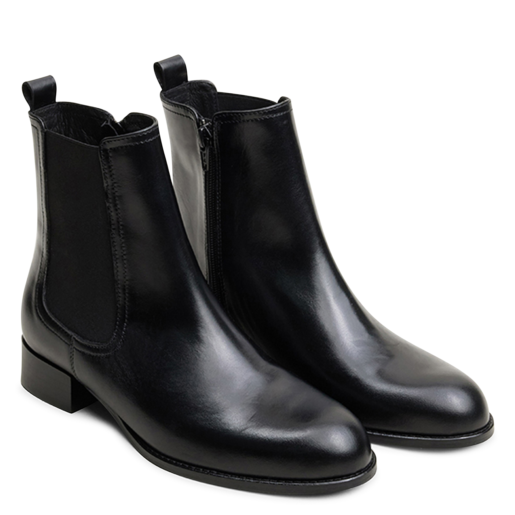 Bottines Chelsea en cuir unies JONAK Noir