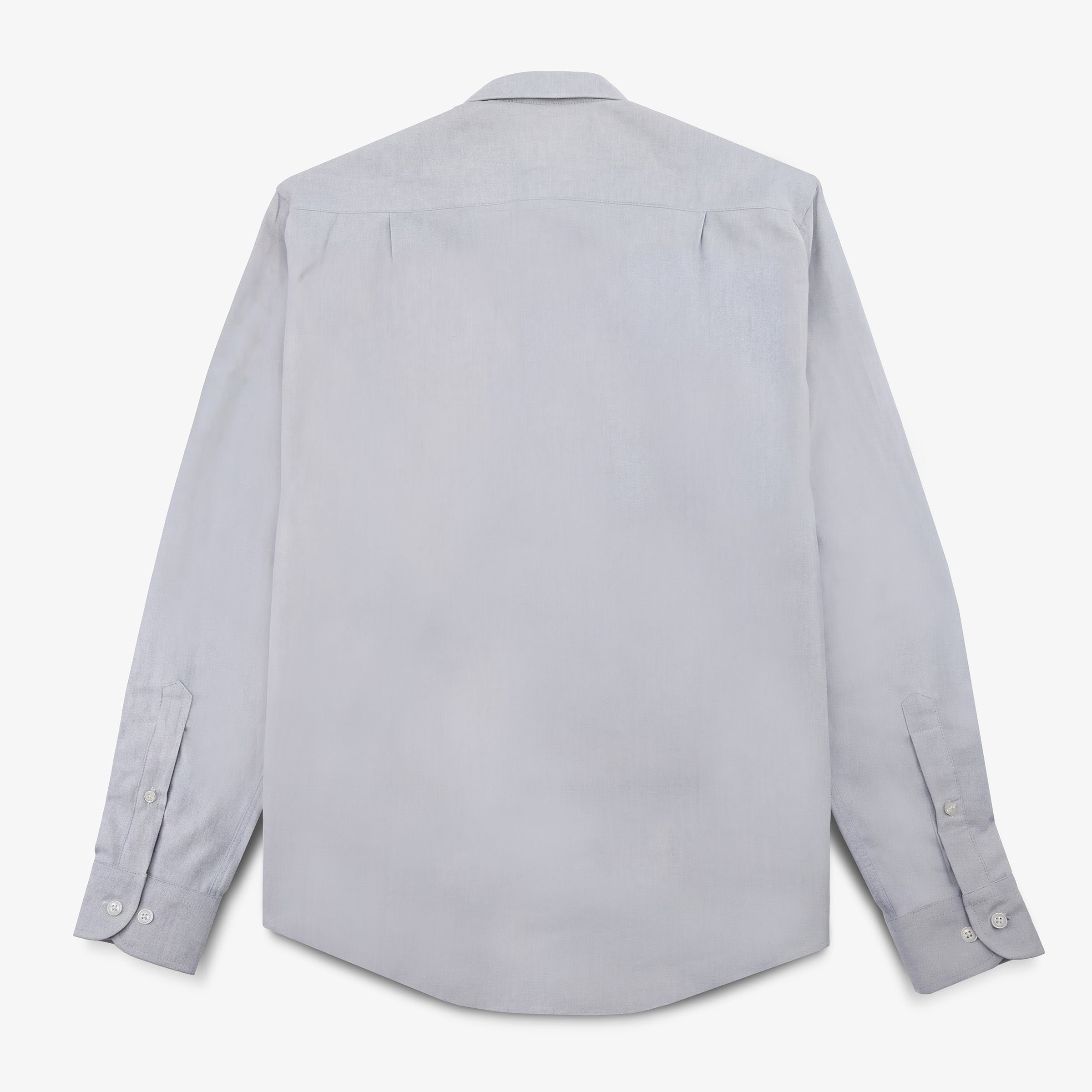 Long-sleeved cotton shirt with grey diamond chest pocket SERGE BLANCO Grey