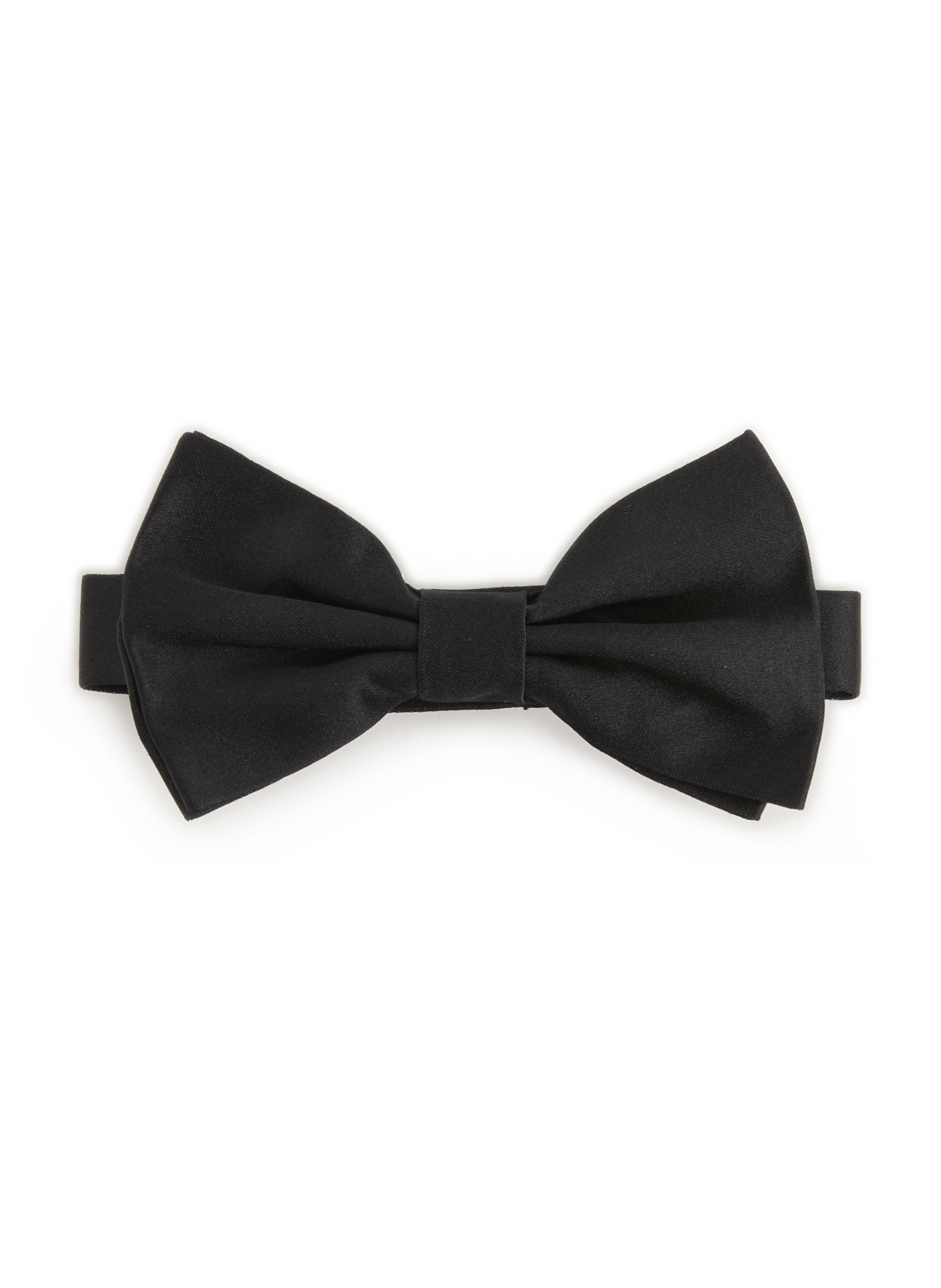Silk satin bow tie nd apnd7167 bbc plain satin bt square navy AU PRINTEMPS PARIS Black