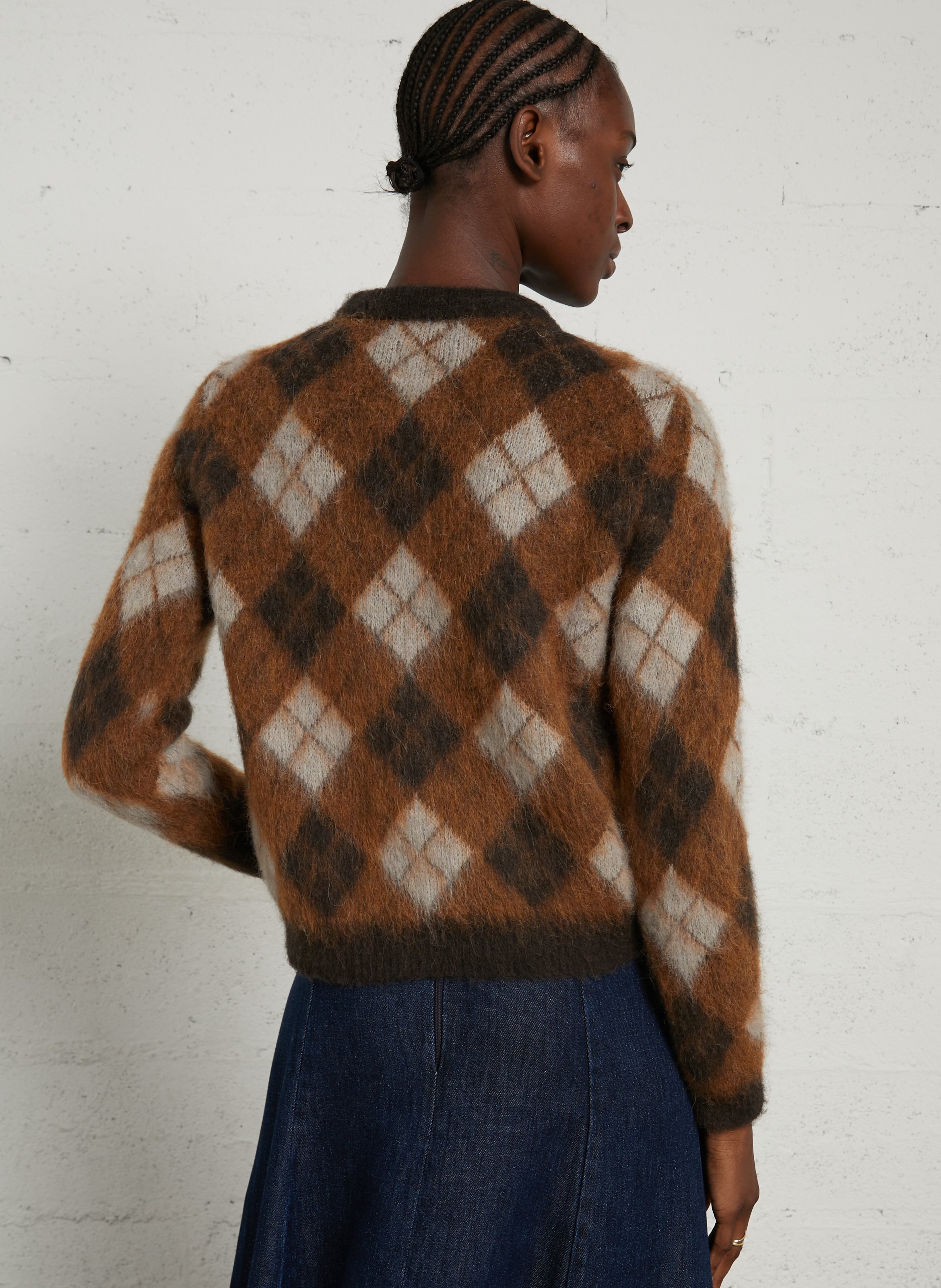 Ronde hals trui met jacquardmotief DES PETITS HAUTS Veelkleurig