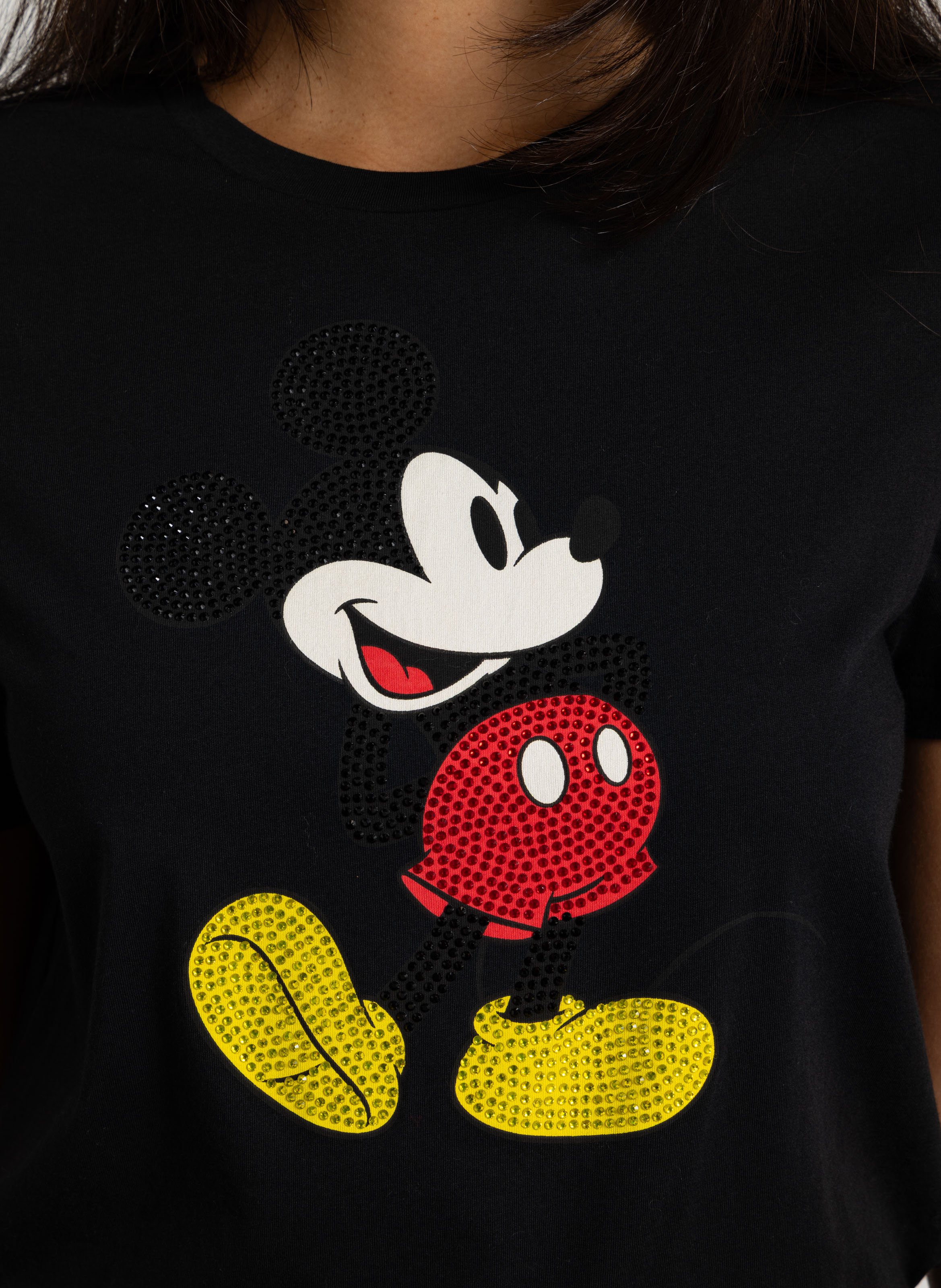 Rundhals-T-Shirt aus Baumwolle LIU JO Schwarz
