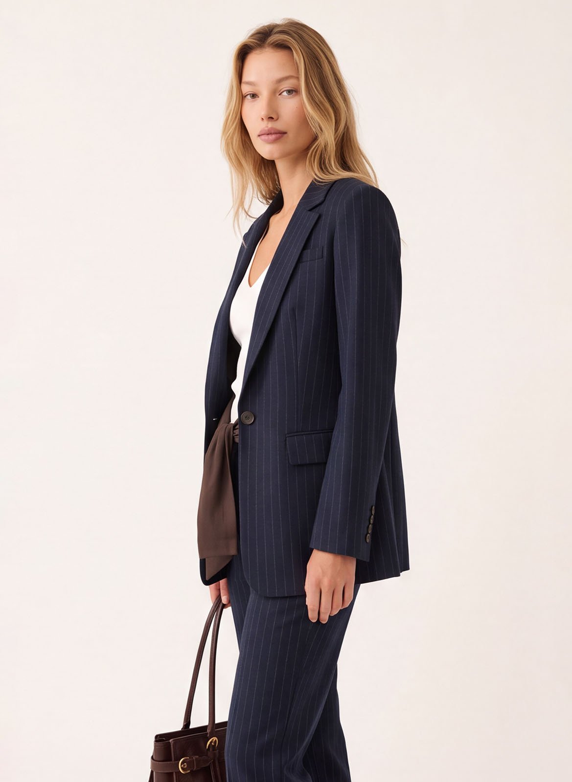 Getailleerde blazer met strepen KOOKAI Blauw