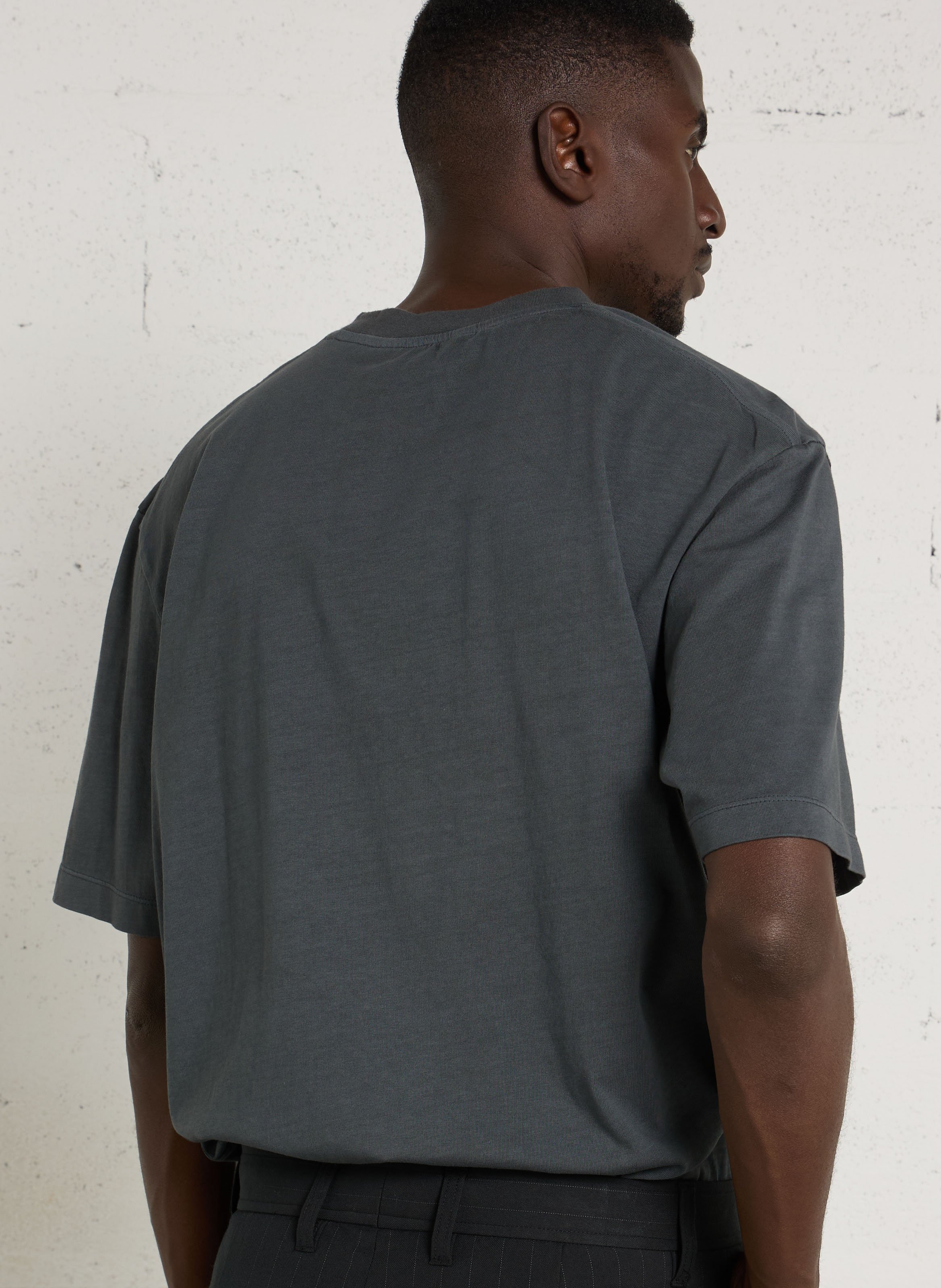 Rundhals-T-Shirt aus Baumwolle MINIMUM Schwarz