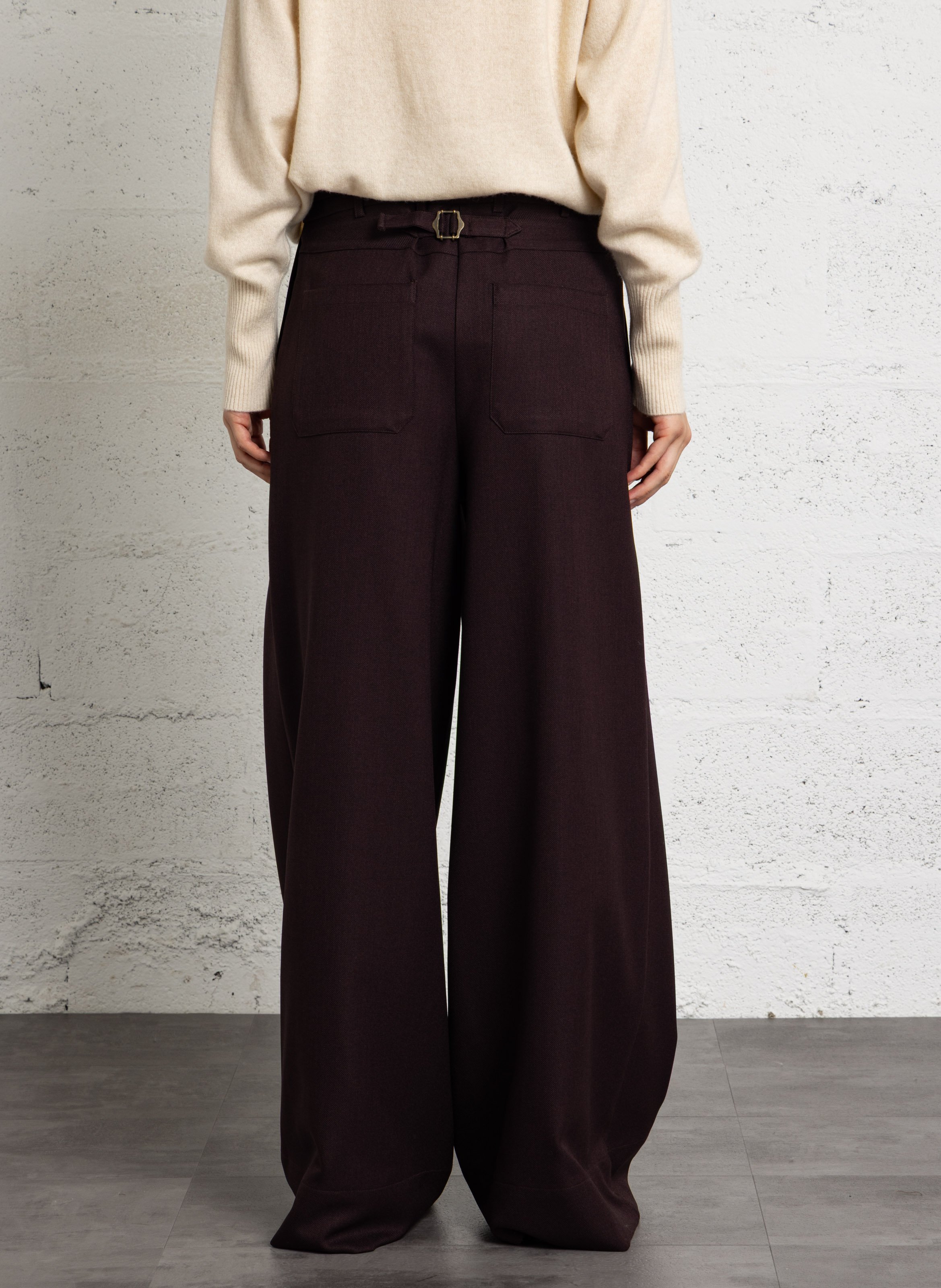 Pantalon large taille haute MAISON 123 Violet