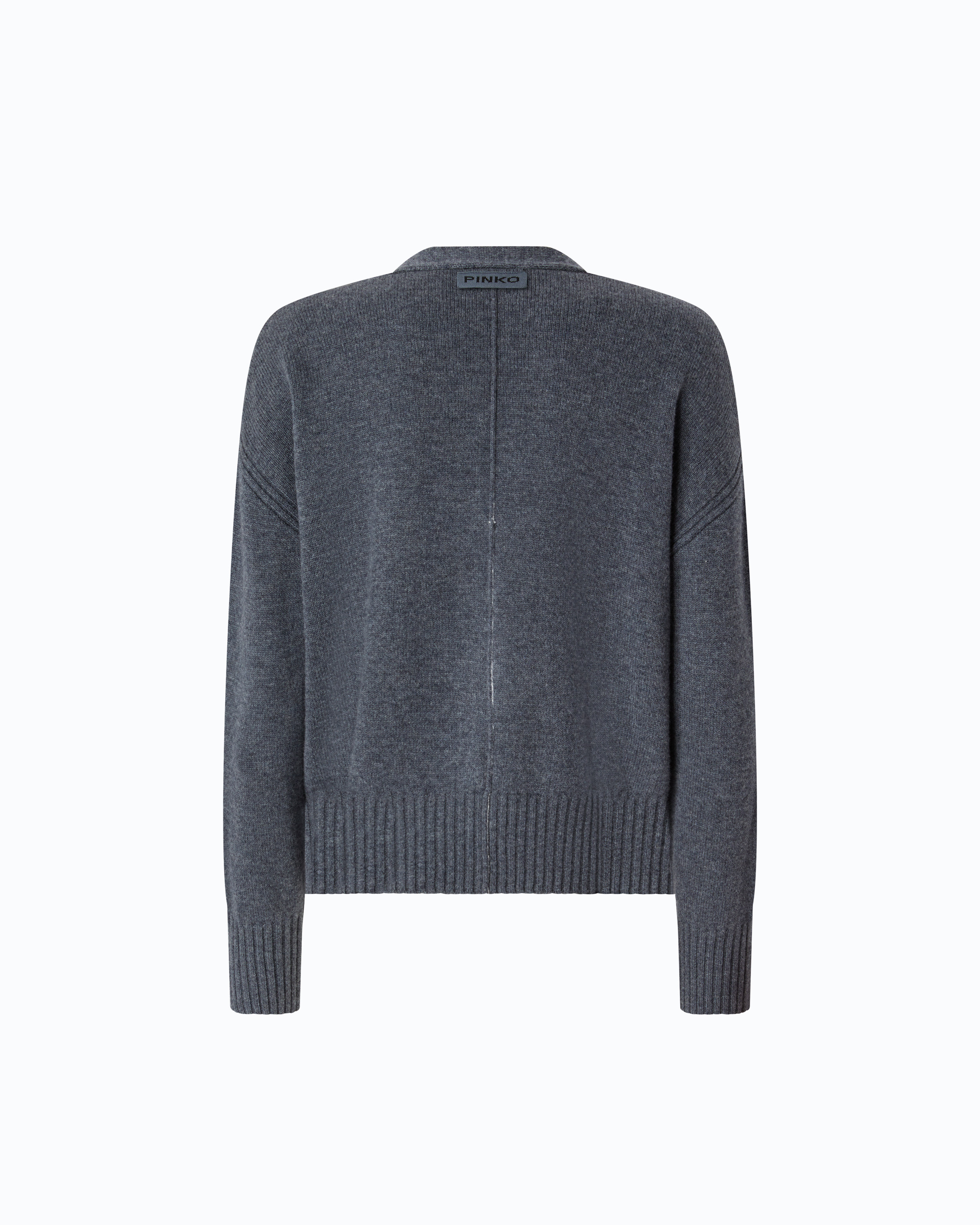 Cardigan en laine et cachemire PINKO Gris