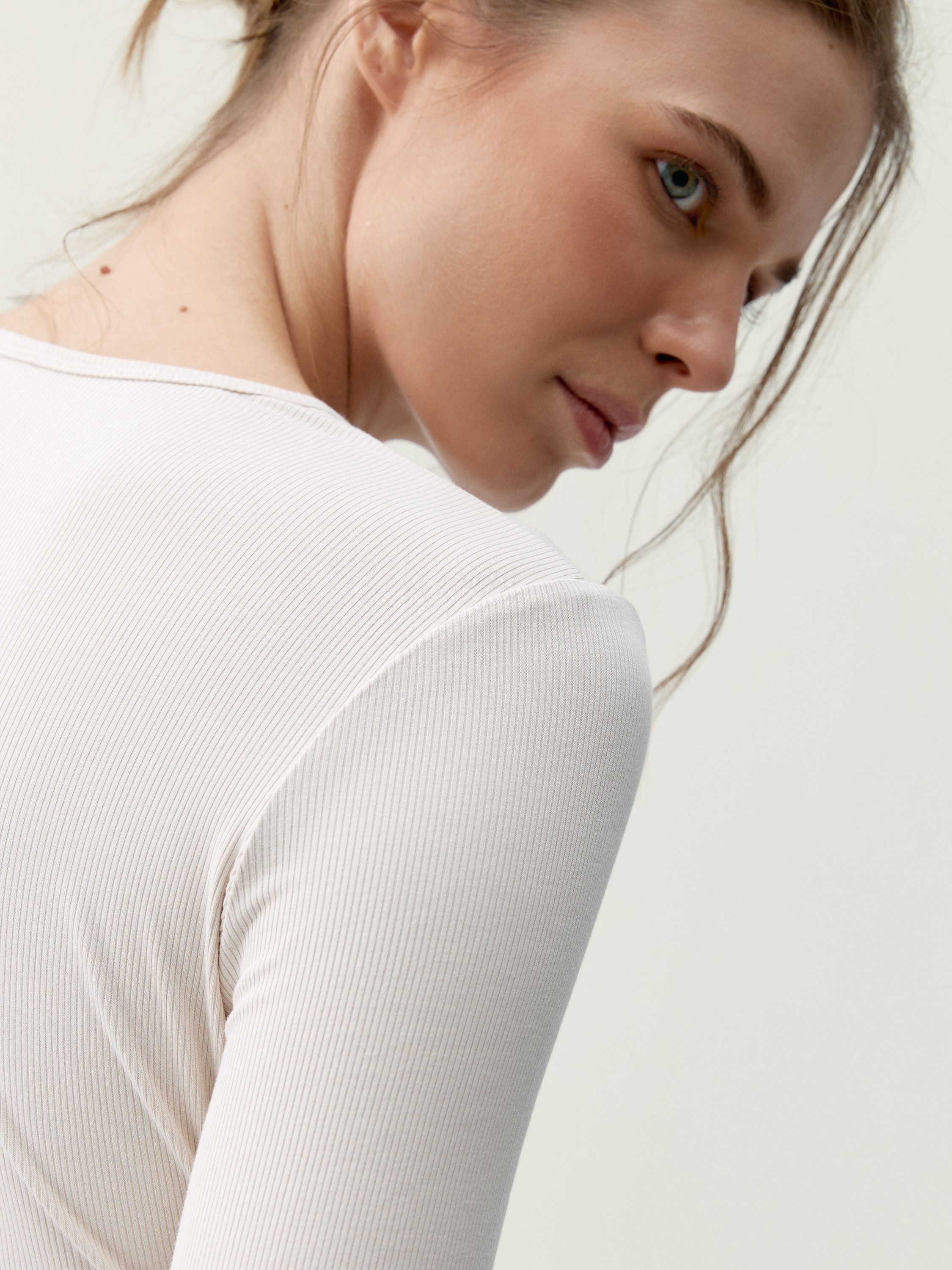 Women's THALA long-sleeved sports T-shirt BORN Beige