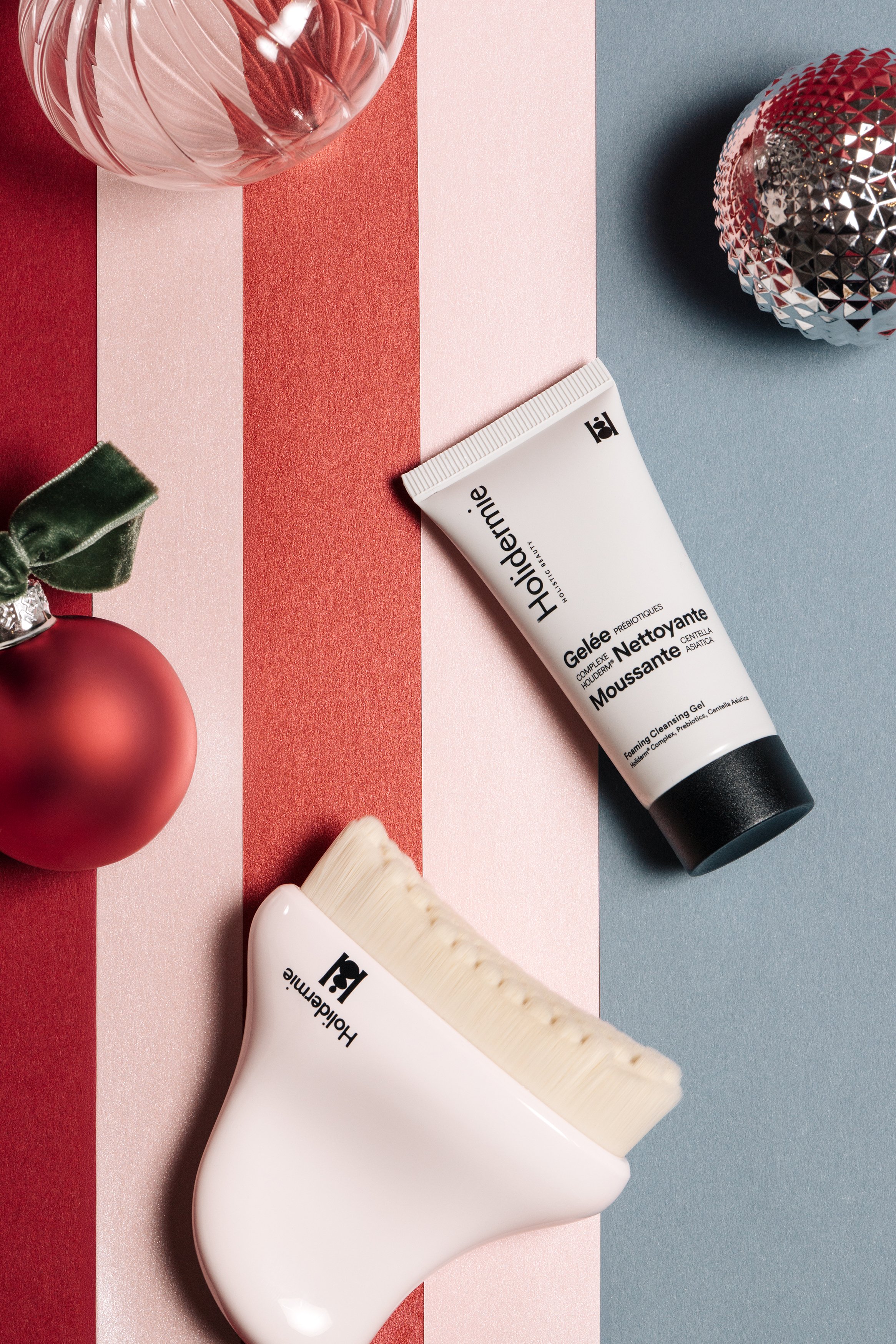 Coffret HoliGlow - Brosse Lymphatique Visage & Gelée Nettoyante Moussante 25ml HOLIDERMIE No color