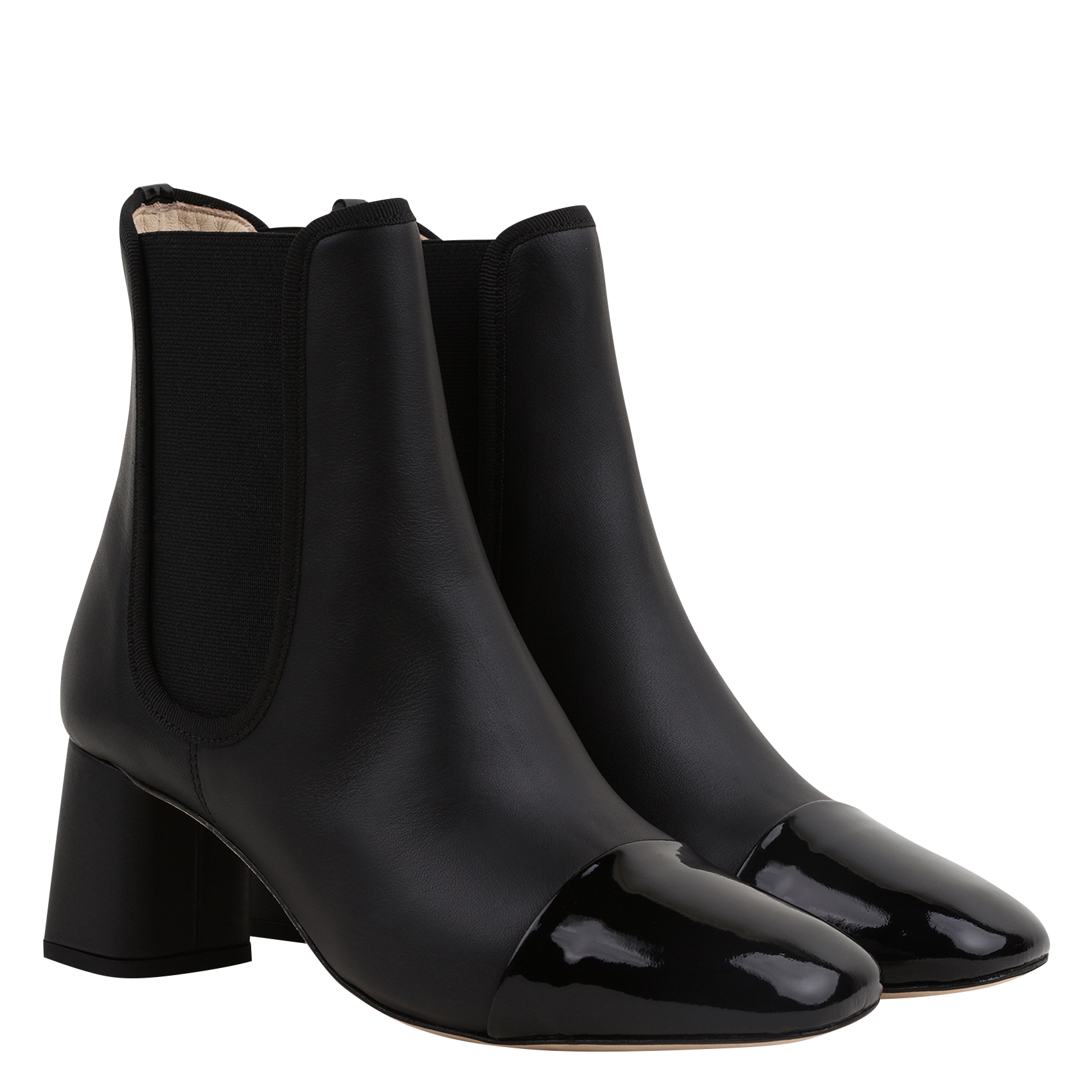 Leren enkellaarzen met hak REPETTO Zwart