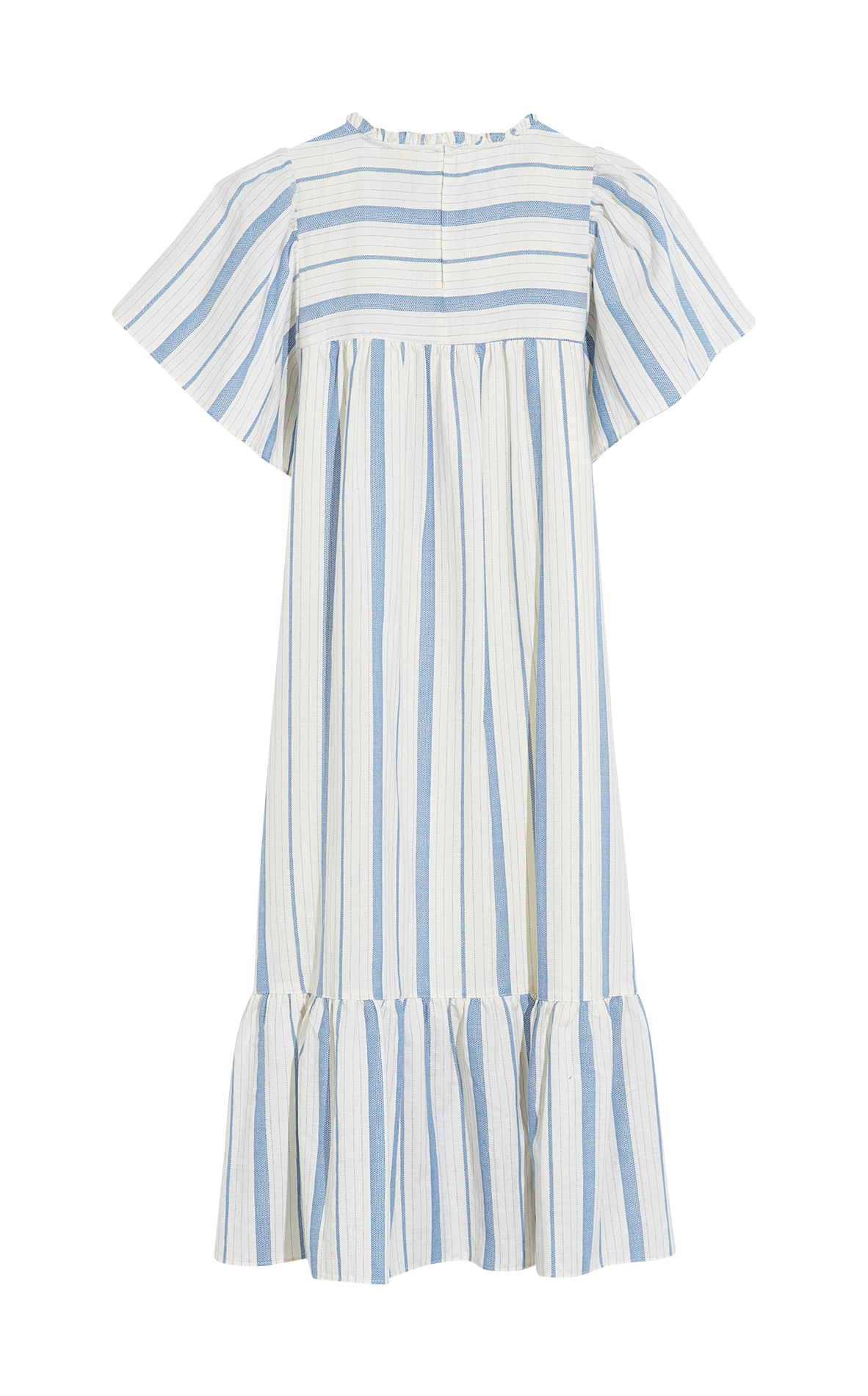 Long striped dress with round neck BELLEROSE Blue