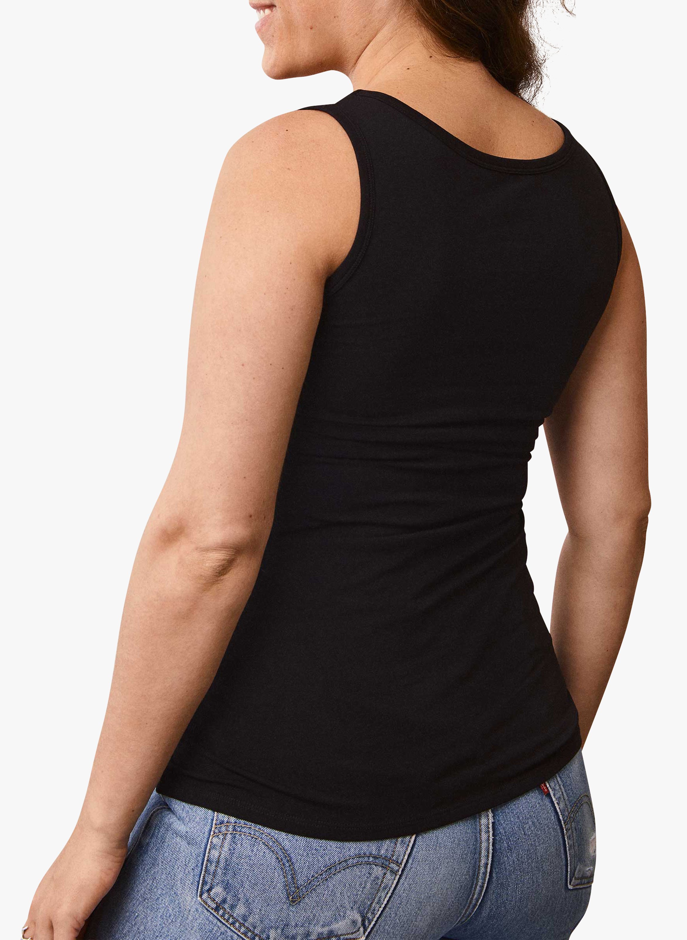 Débardeur de grossesse et d'allaitement en coton biologique Noir