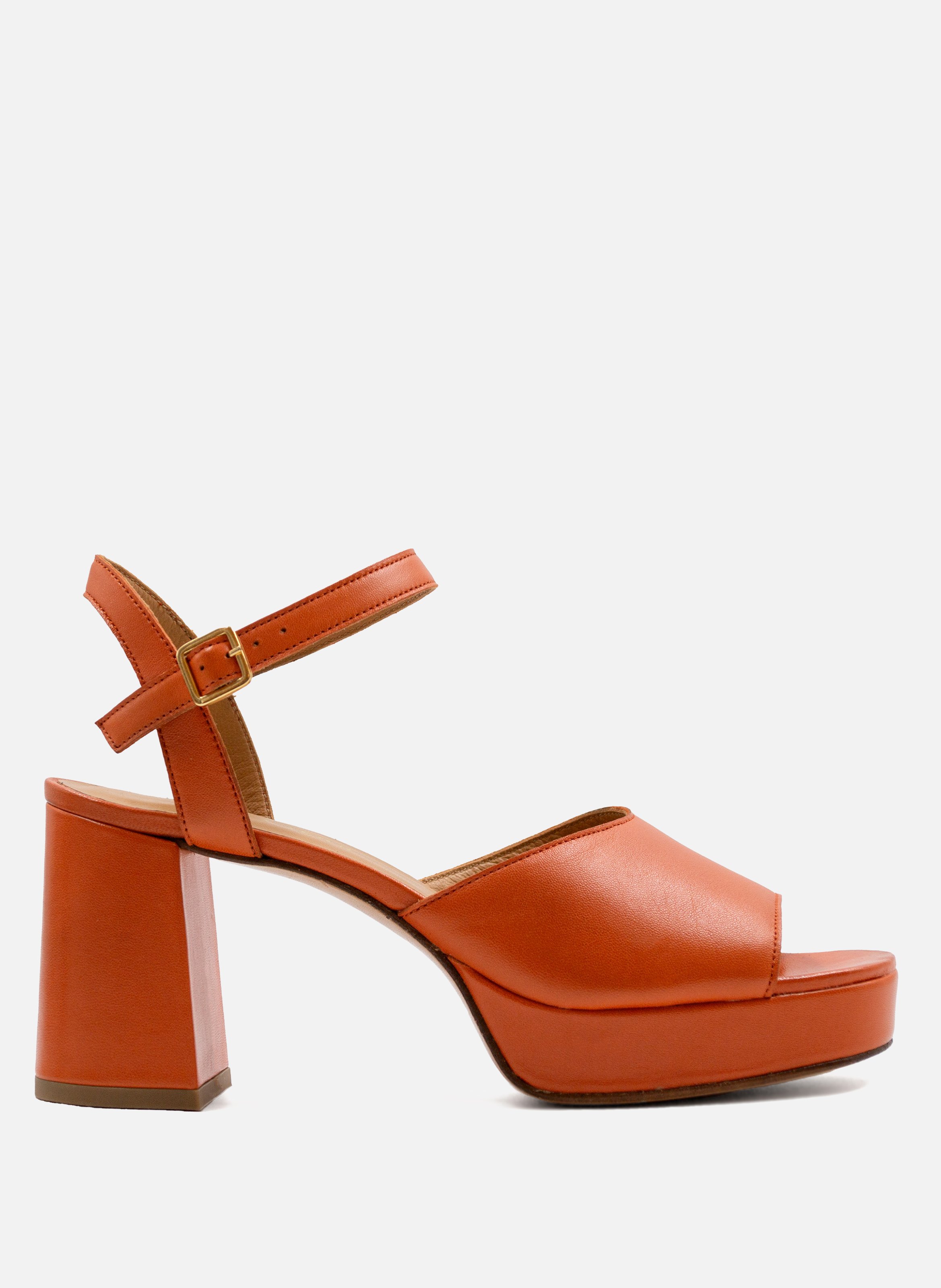 Smooth leather platform sandals JULES & JENN