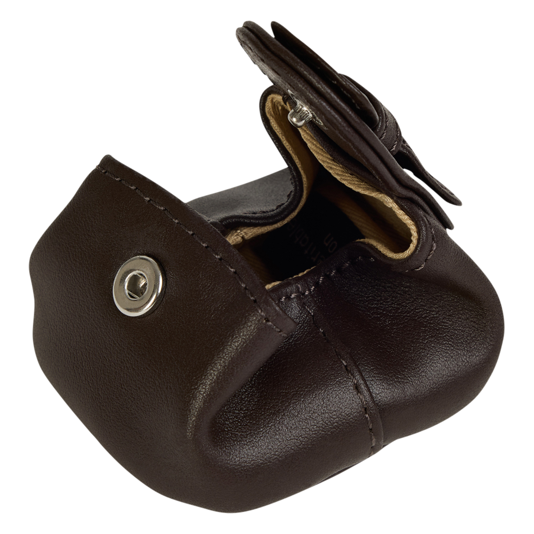 Porte-monnaie noeud en cuir NAT & NIN Marron