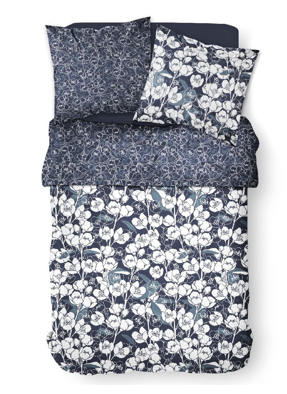 Printed cotton zippered bed set TODAY LINGE DE MAISON Blue