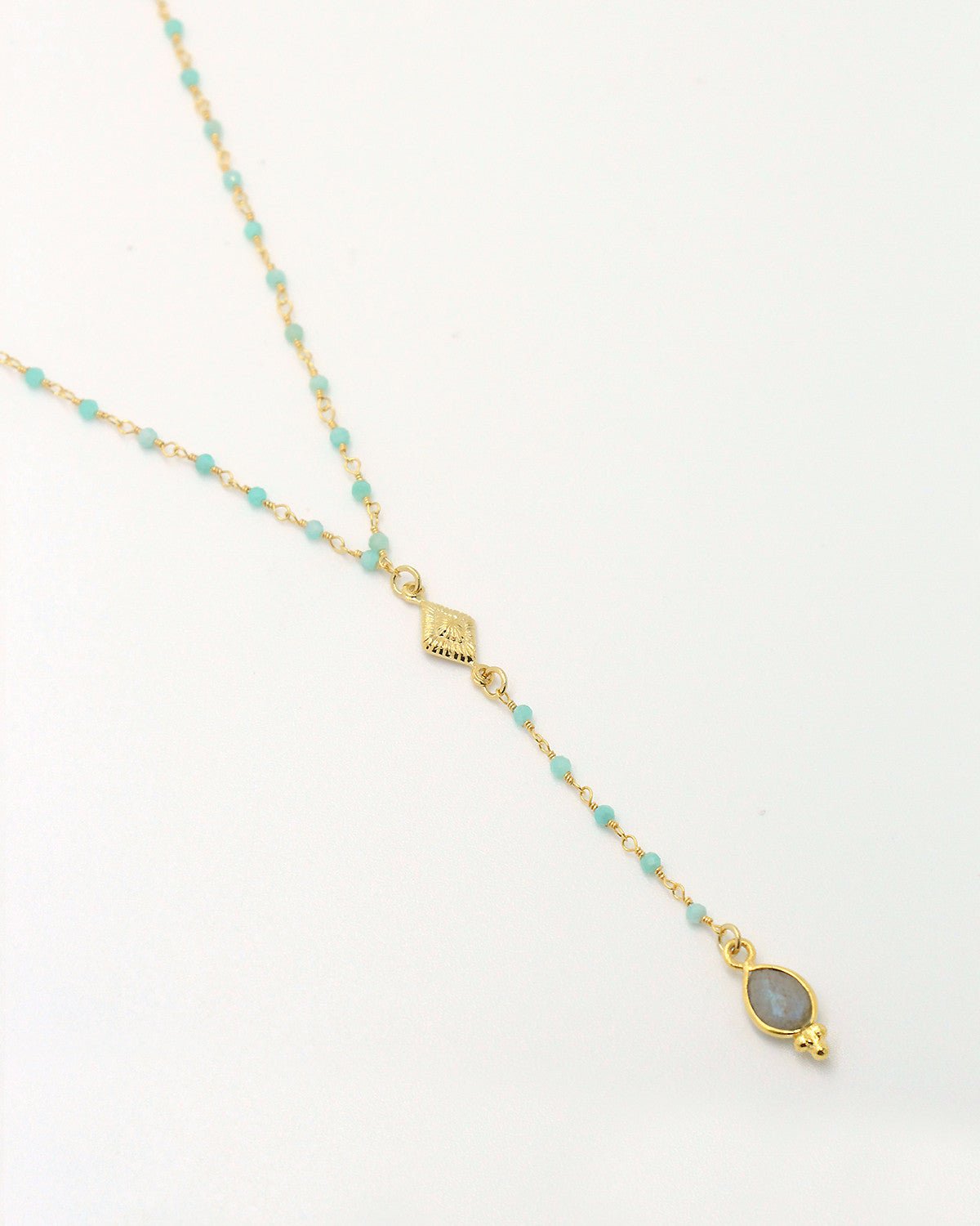 Rosary-style necklace NILAI Grey