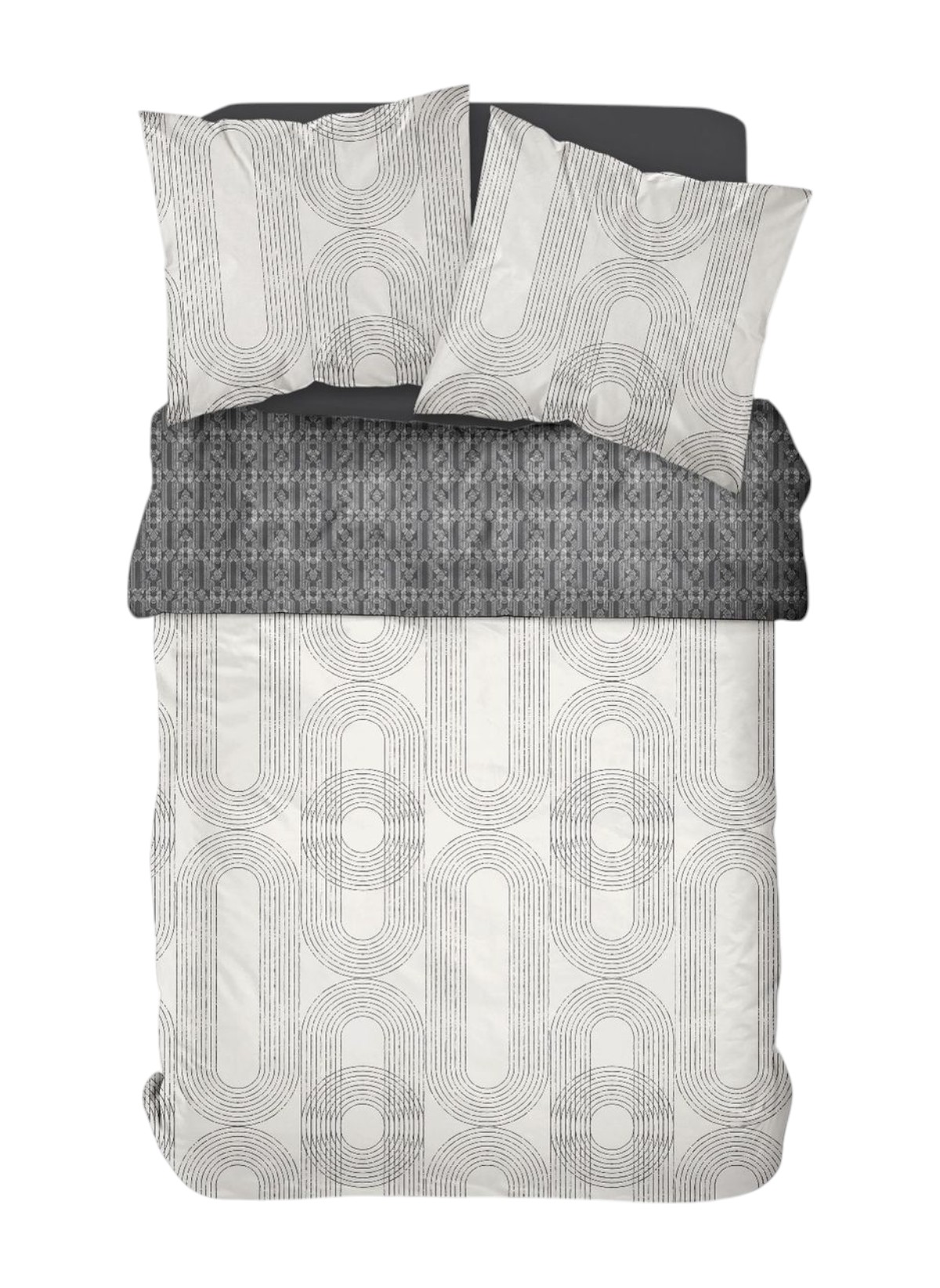 Printed cotton bed set TODAY LINGE DE MAISON White