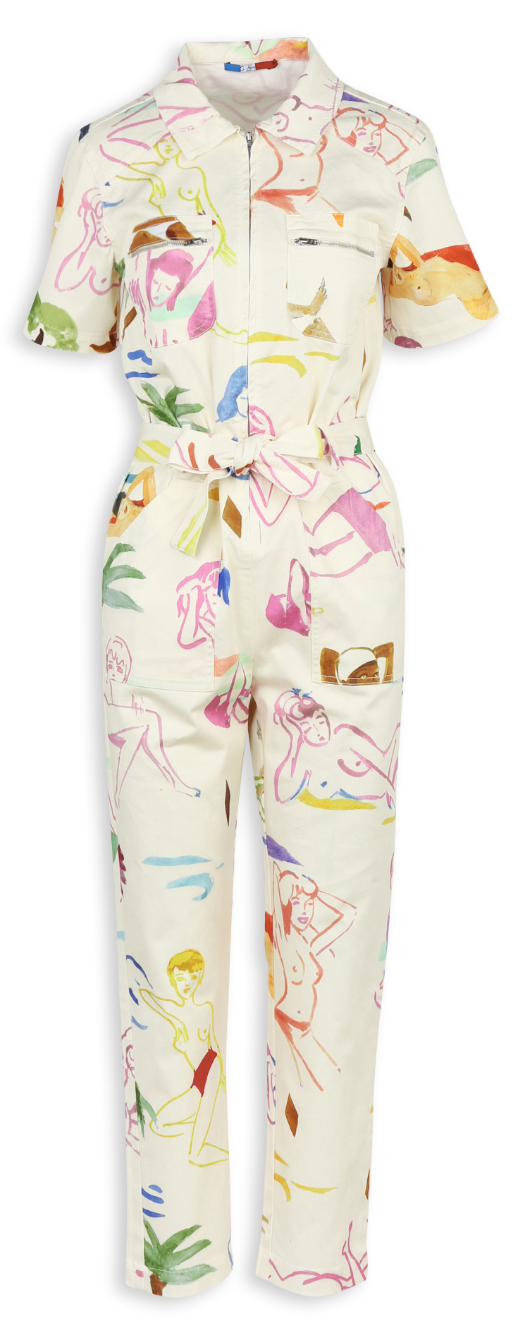 Gerade geschnittener Jumpsuit aus Baumwolle G.KERO Rosa