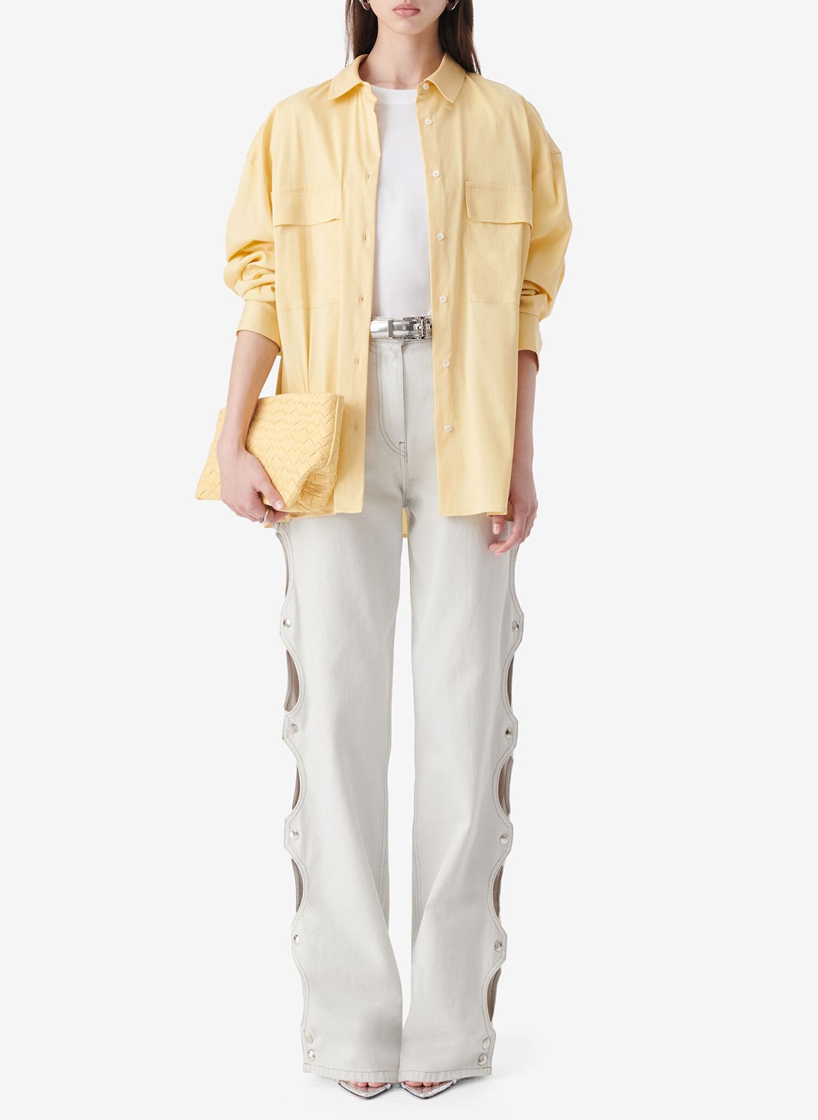 Straight-cut buttoned shirt IRO Yellow