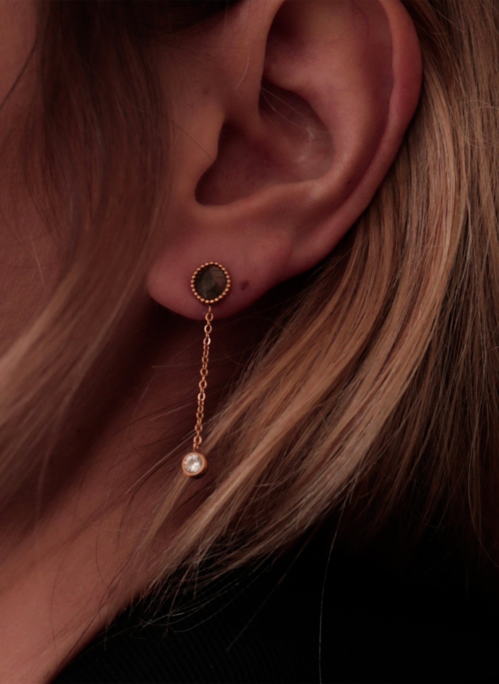 CLIO - Stainless steel earrings for pierced ears AEC Paris Grey