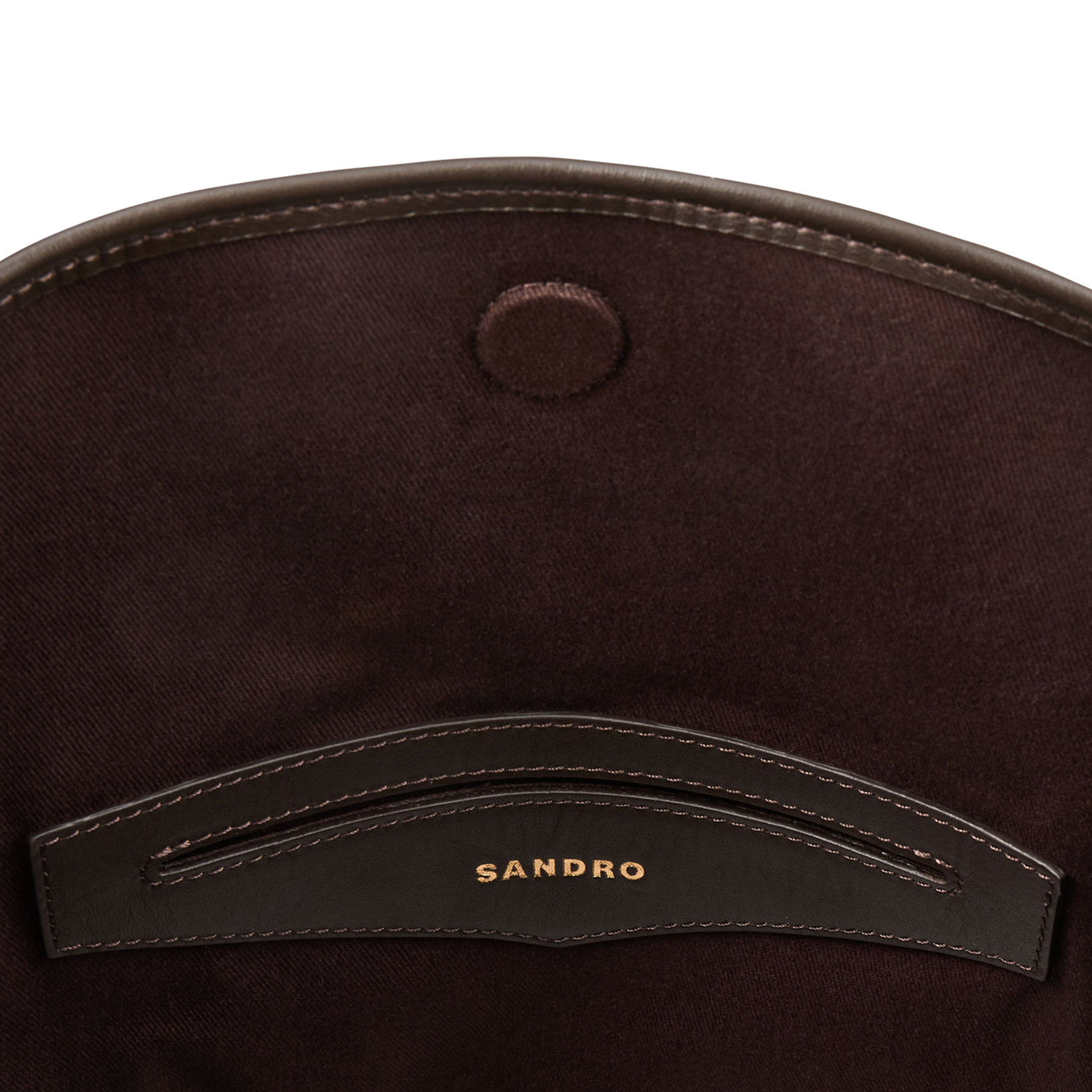 Sac bandoulière en cuir SANDRO Marron