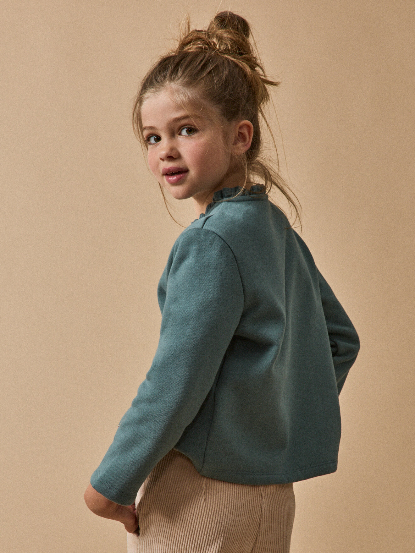 Organic cotton fleece vest CYRILLUS Green