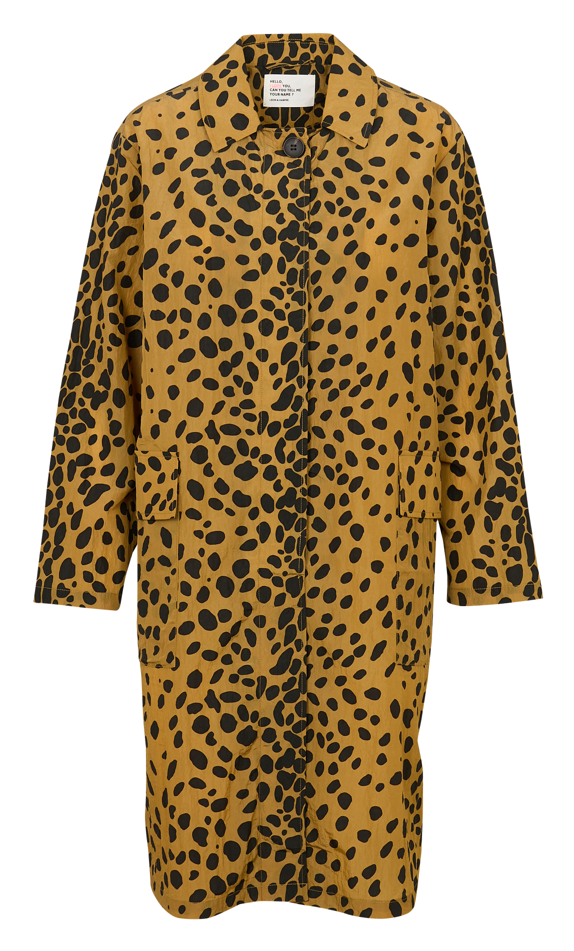 Blouson col classique imprimé LEON & HARPER Beige