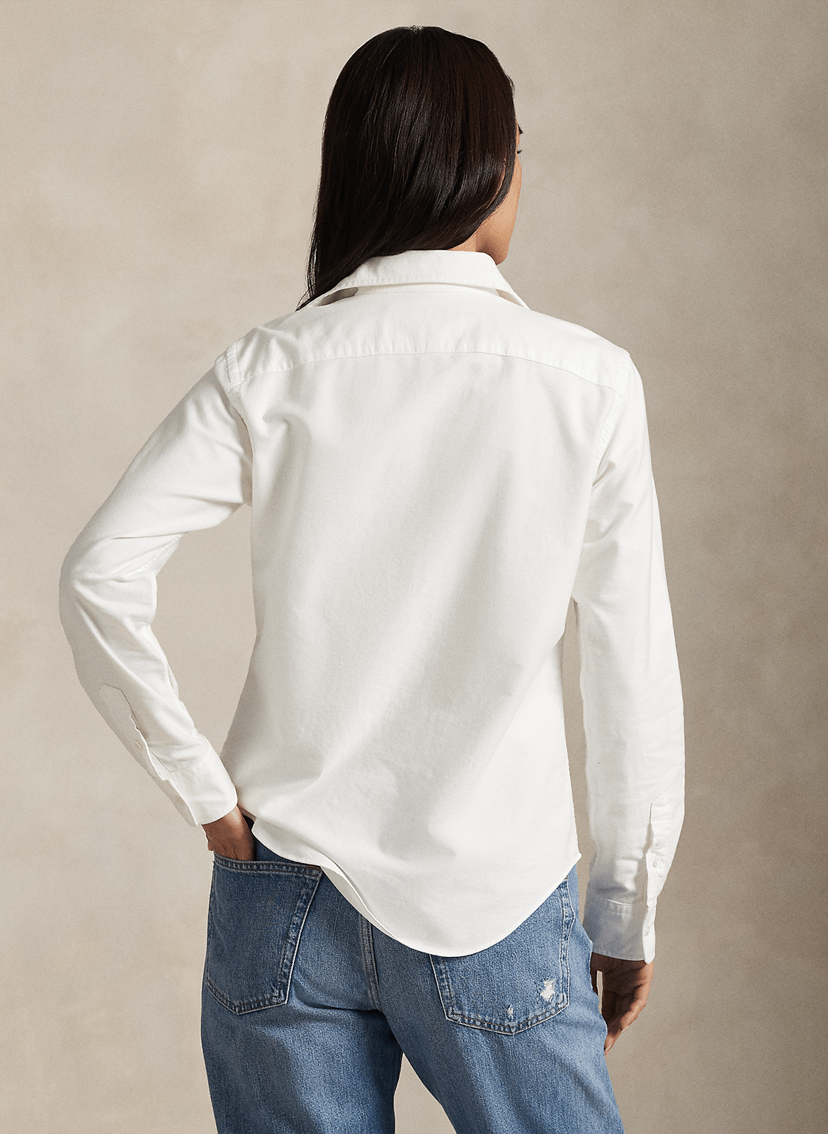 Striped cotton shirt with classic collar POLO RALPH LAUREN White