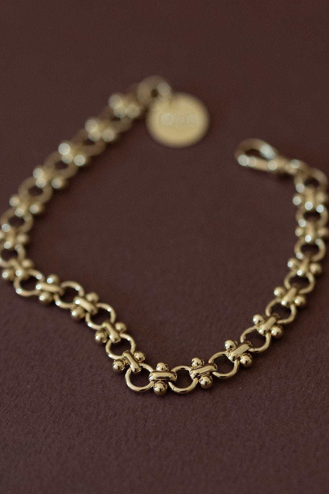 Maxi silver-plated bracelet MONSIEUR SIMONE Golden