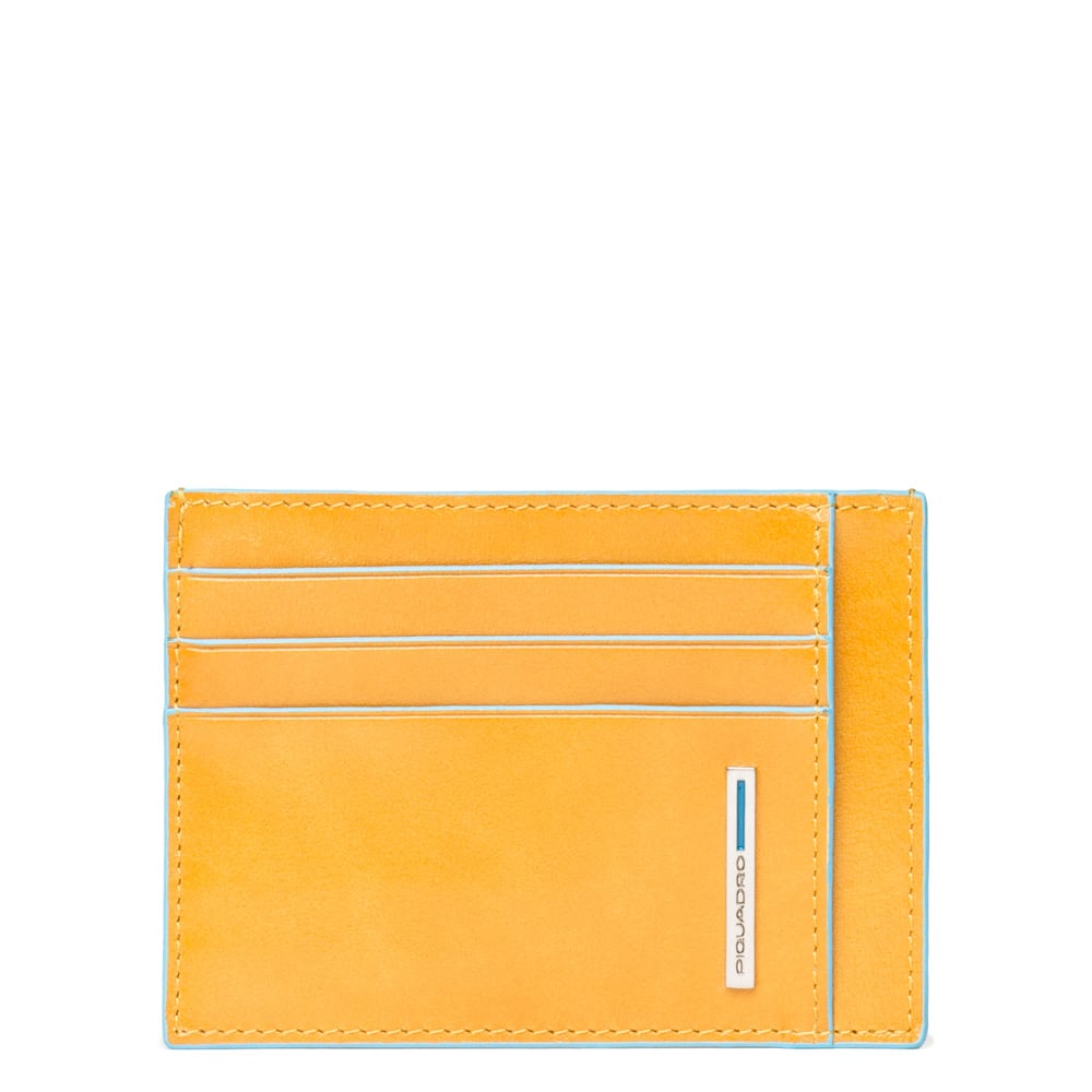 - 100% leather, - 6 cardholder slots, - 1 central compartment, - Size: L10 x H7 cm. PIQUADRO