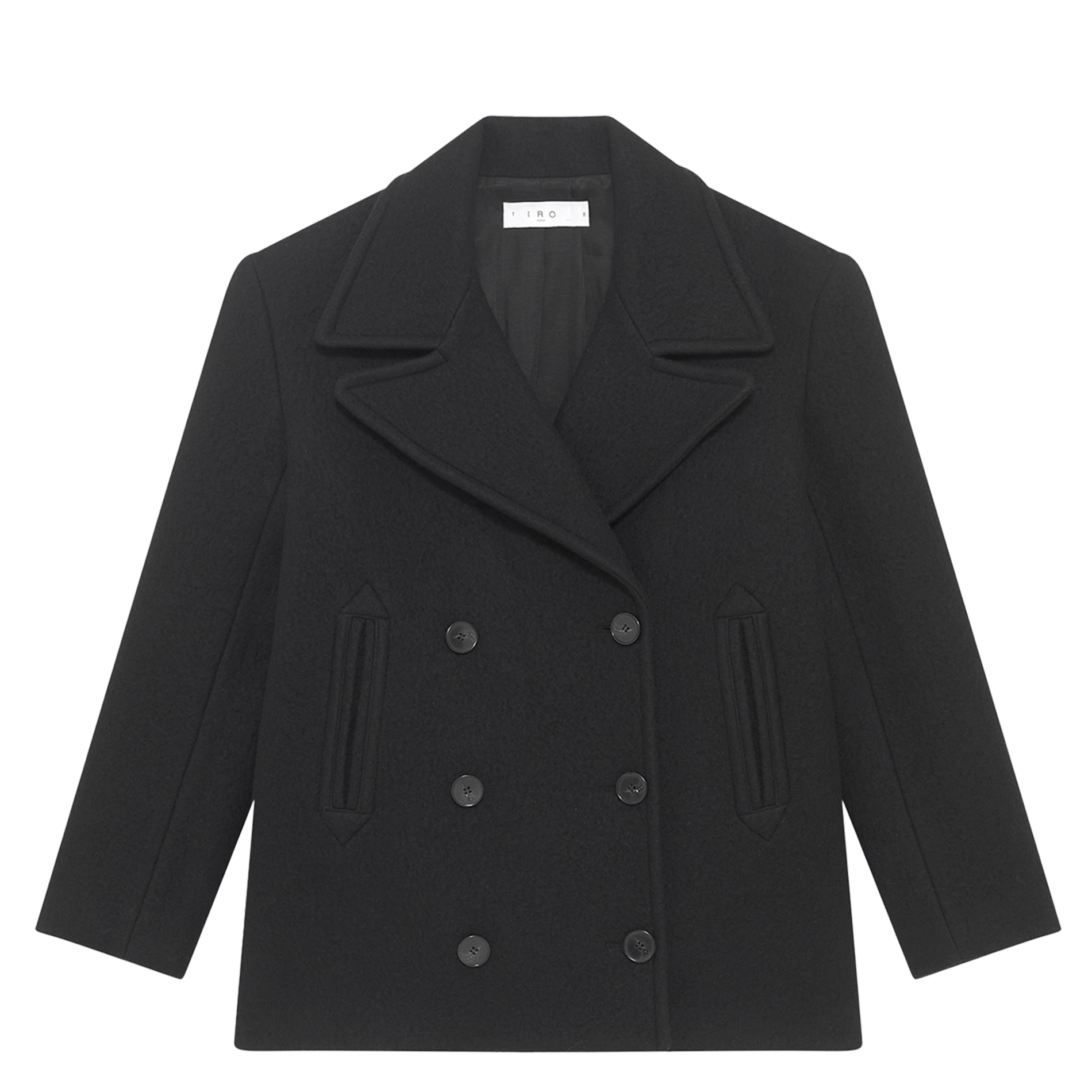 Manteau tailleur boutonné en laine mélangée IRO Kaki