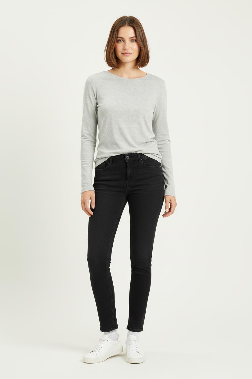 Cropped slim jeans with studs COMPTOIR DES COTONNIERS - Seconde main Black