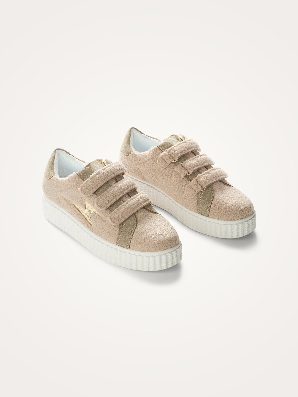 Baskets basses en sherpa VANESSA WU Beige
