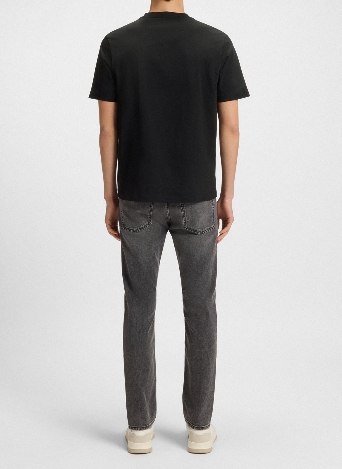 Round-neck cotton-blend T-shirt with screen print BOSS Black