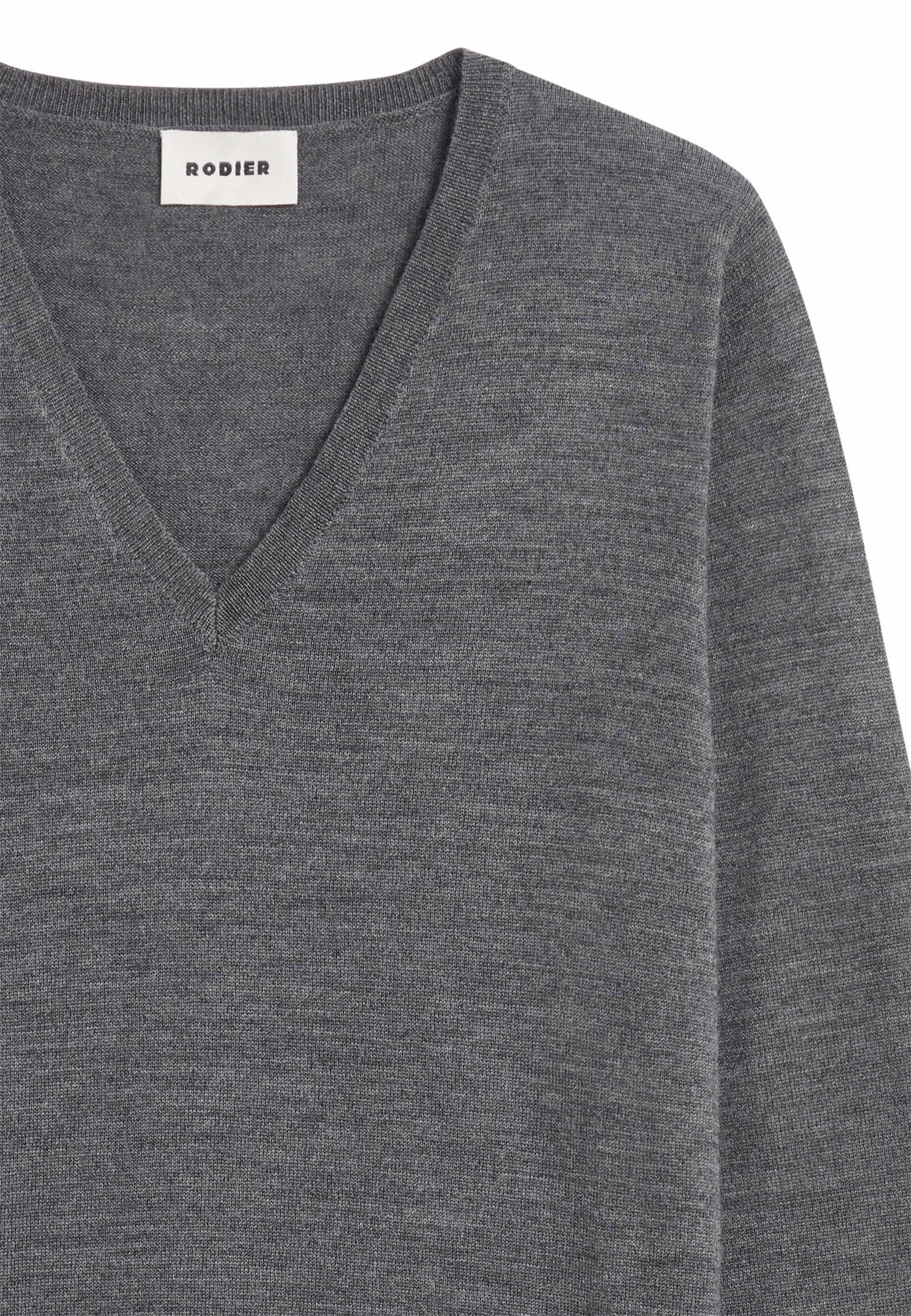 Bunelle wool V-neck sweater RODIER Grey