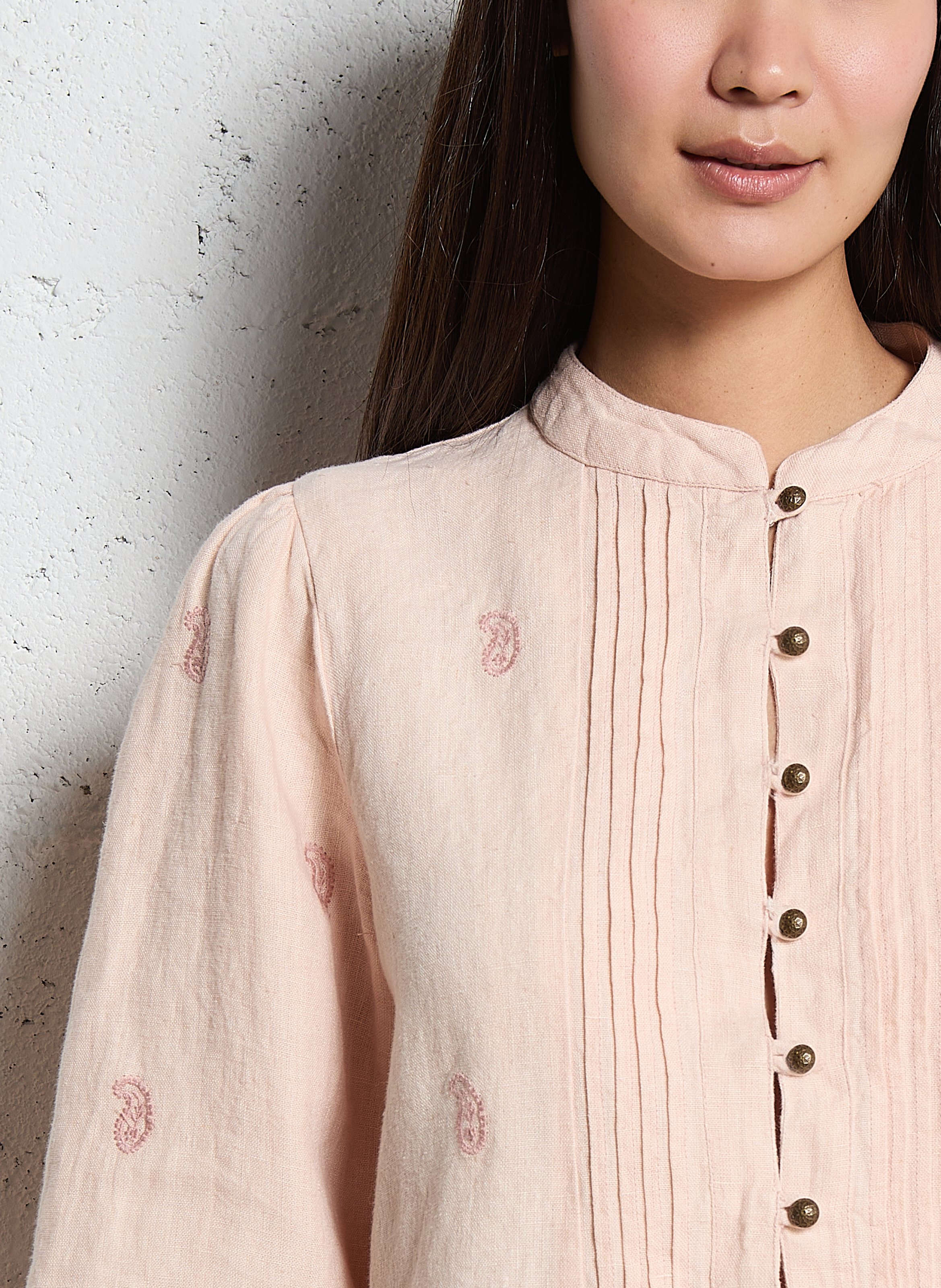 Kurze gerade Jacke mit Volants MAISON HOTEL Rosa