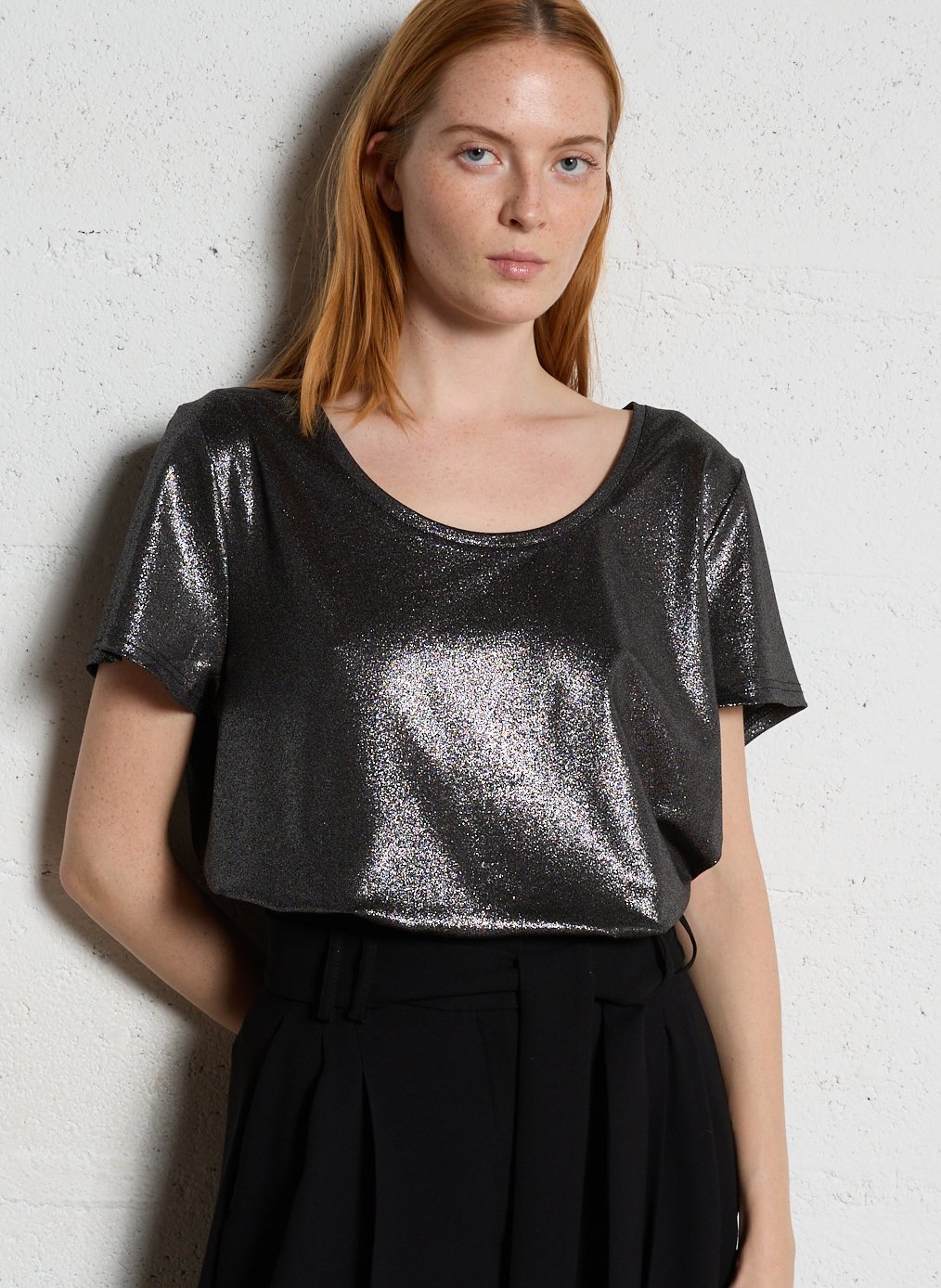 Round-neck linen-blend T-shirt LA PETITE ETOILE