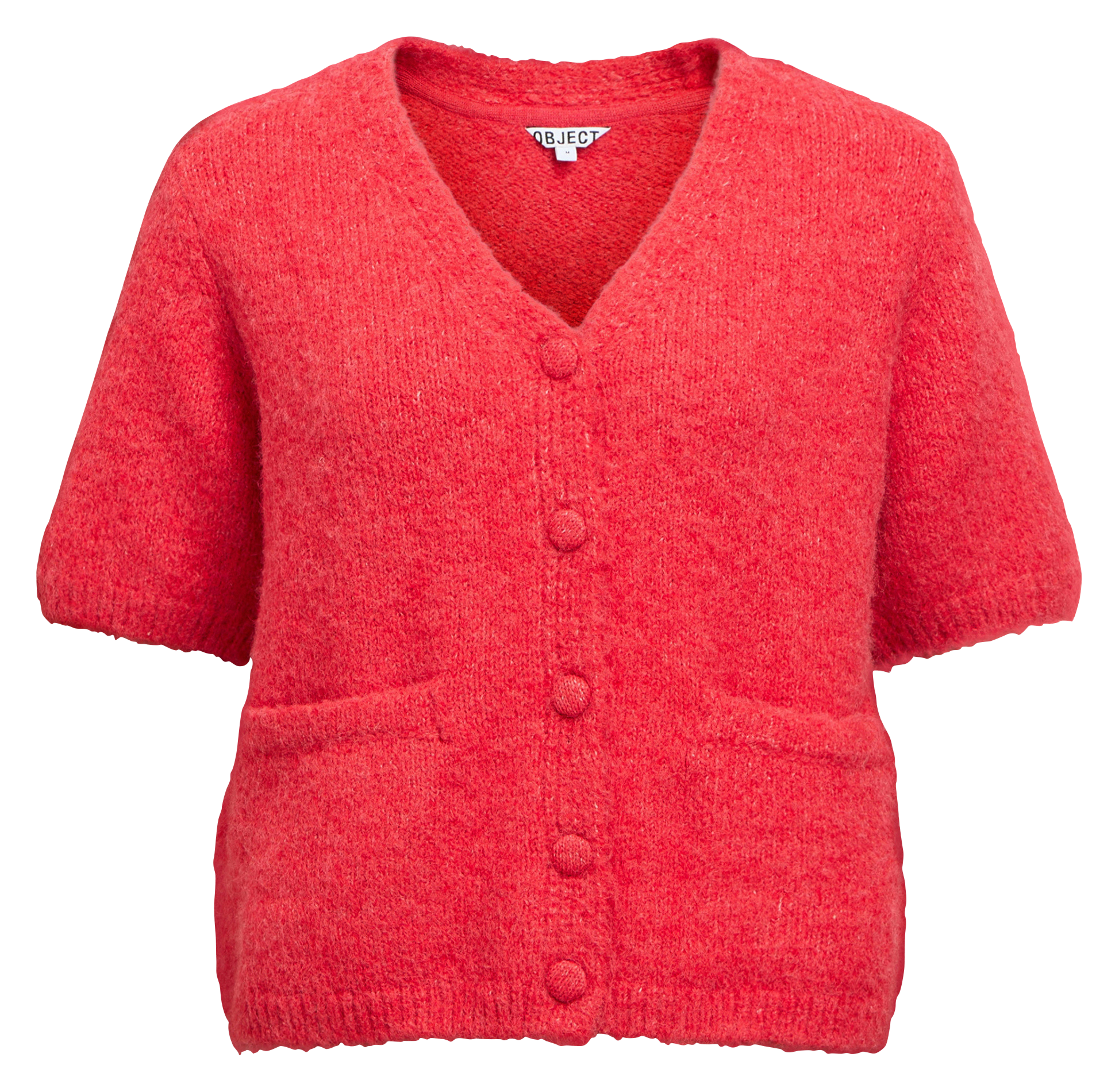 Gilet col v  OBJECT Rouge