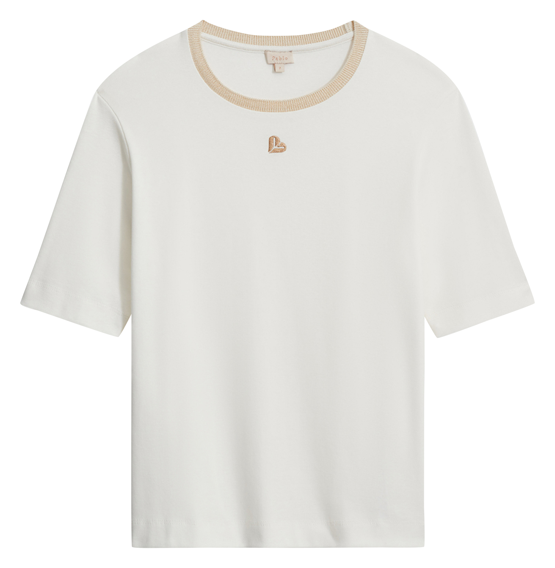 Baumwoll-Pullover mit Rundhalsausschnitt PABLO Weiss