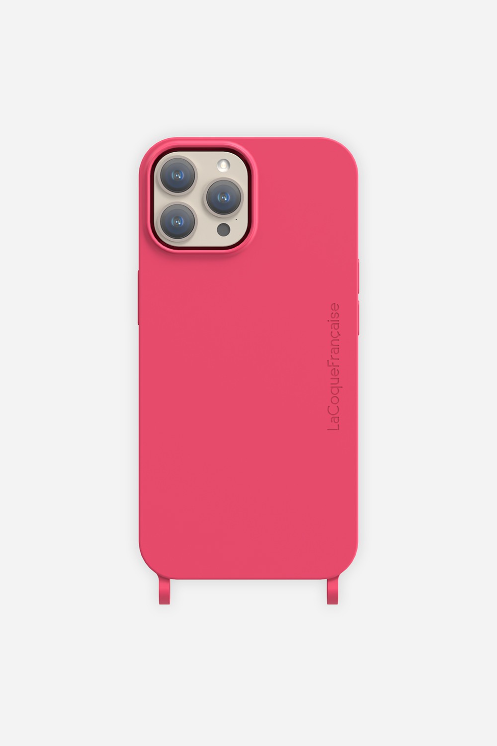 Soft touch phone case with rings for iPhone 13 Pro Max LA COQUE FRANCAISE Pink
