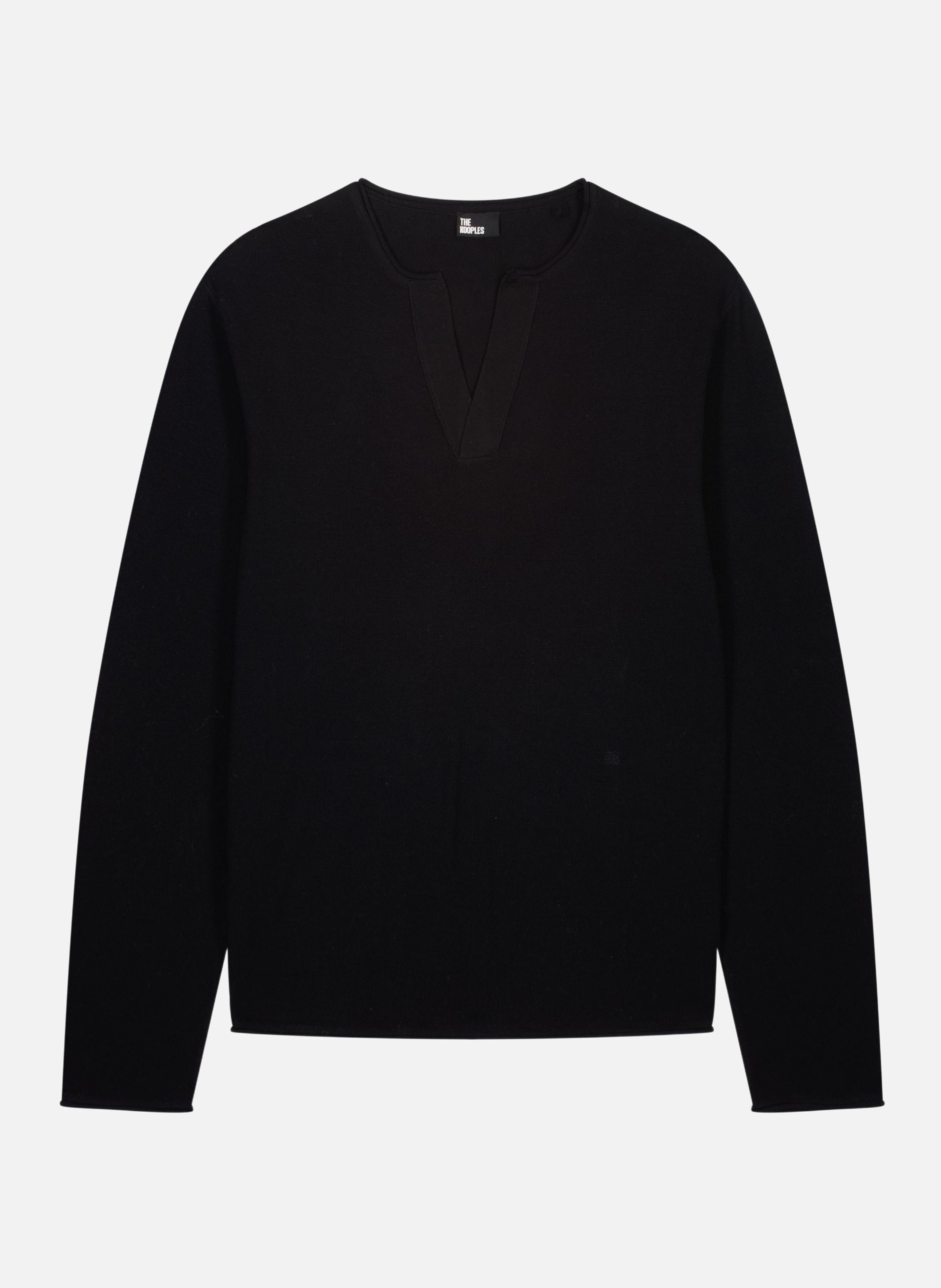 Green Tunisian collar sweater THE KOOPLES Black