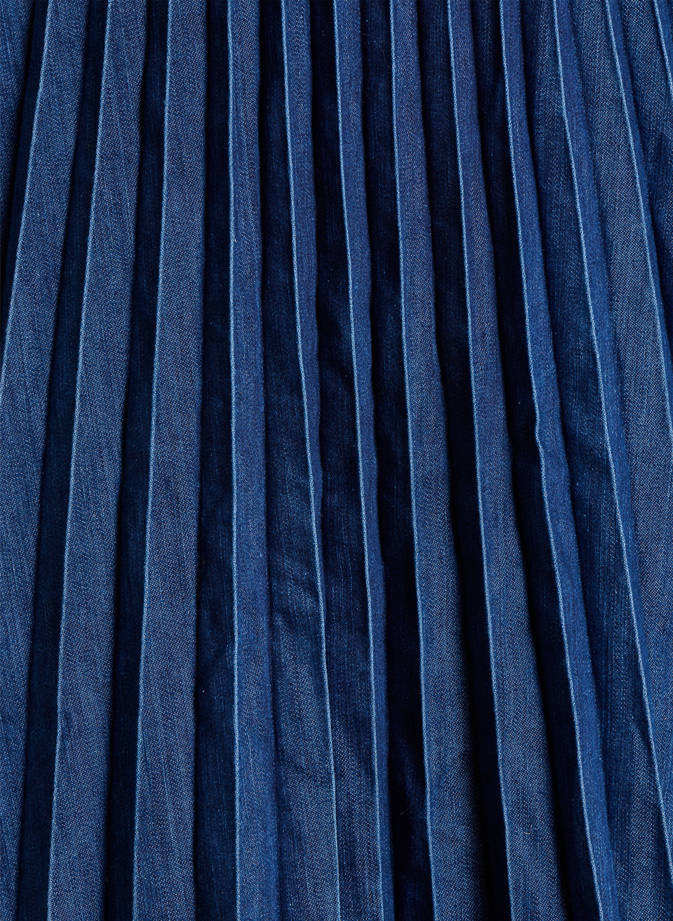 A-line cotton-blend midi skirt LA FEE MARABOUTEE Blue