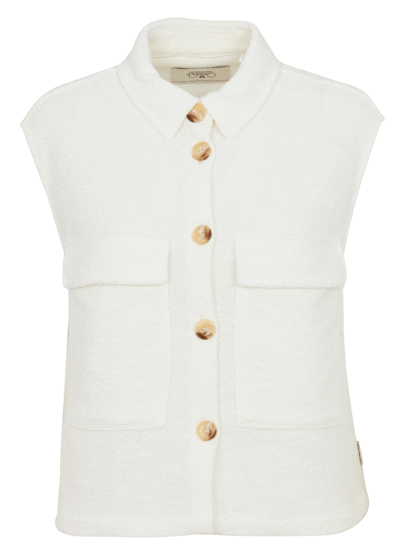 Sleeveless buttoned jacket LE TEMPS DES CERISES Blue