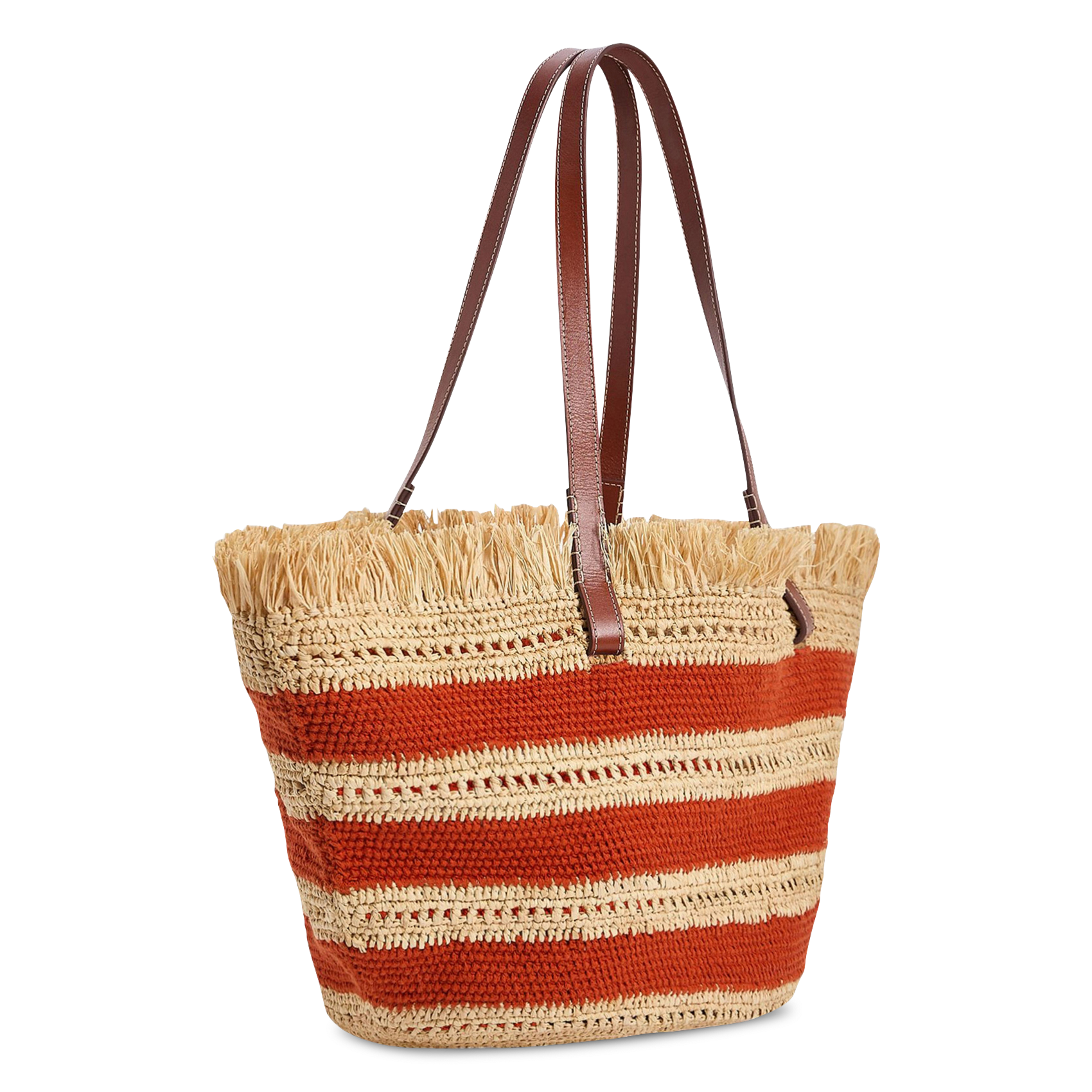 Cabas en raphia VANESSA BRUNO Orange