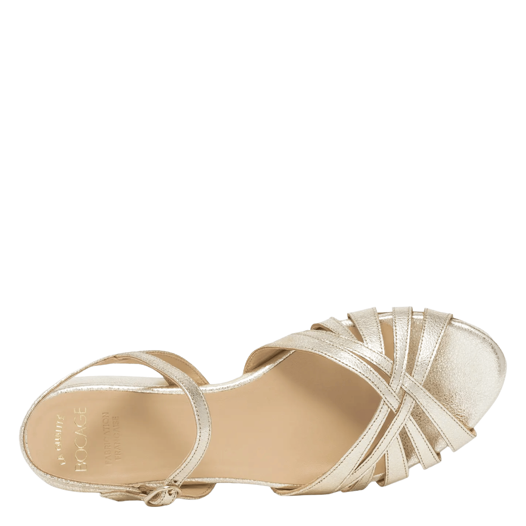 Ballerinas aus Metallic-Leder BOCAGE Golden