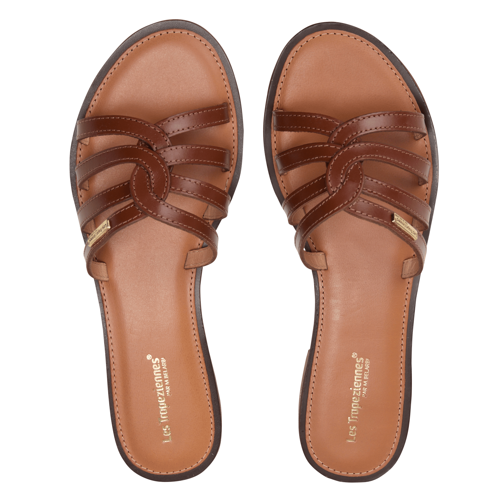 Leren sandalen LES TROPEZIENNES PAR M.BELARBI Bruin