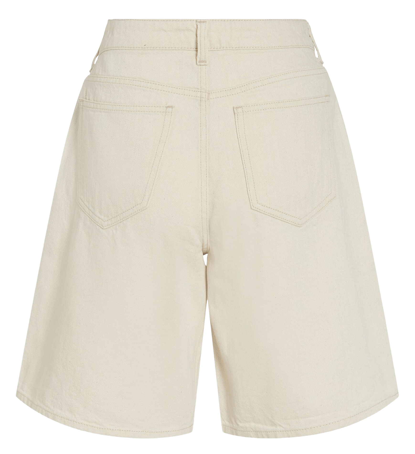 High-waisted denim shorts VILA Beige
