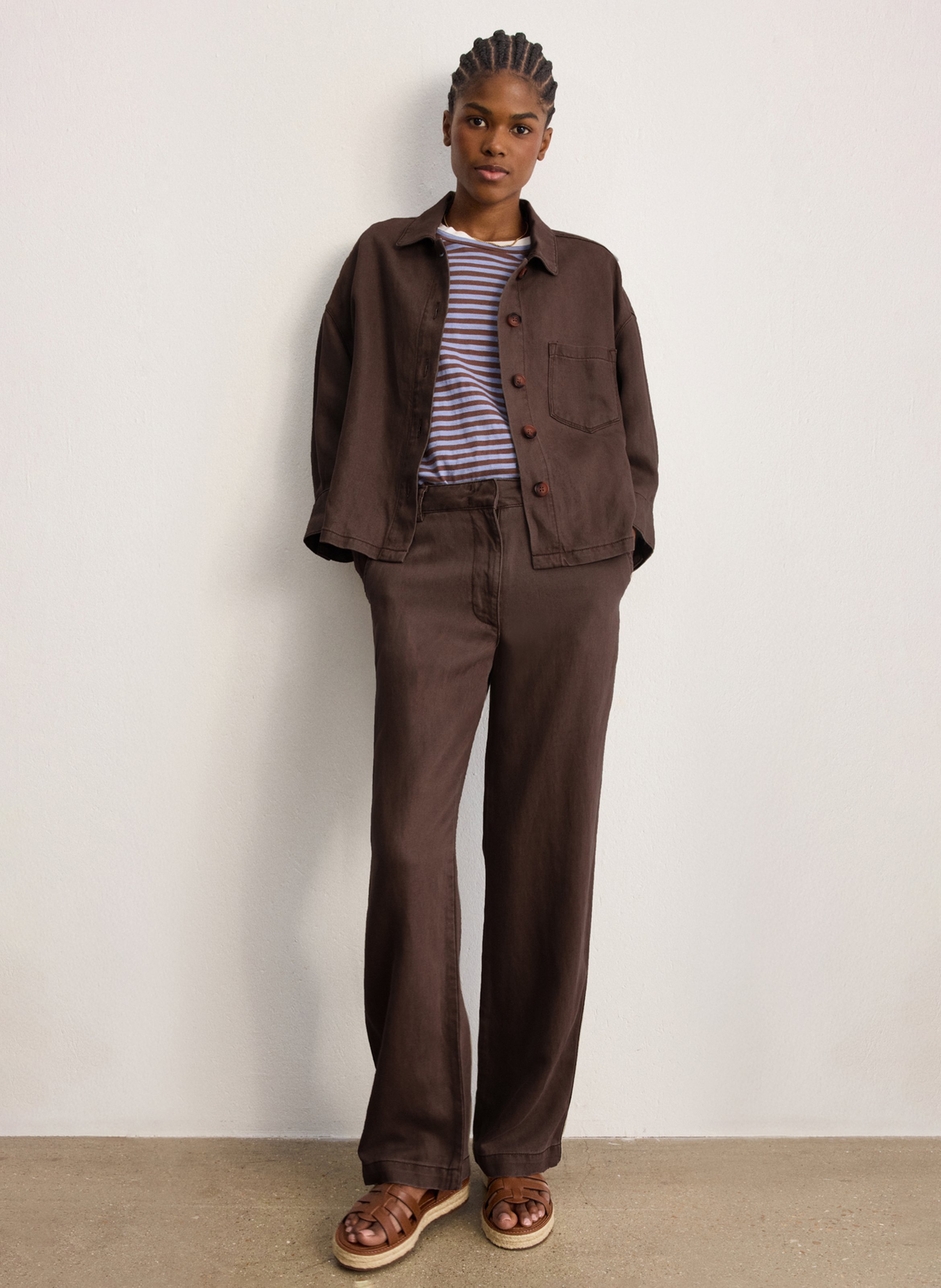 Gerade geschnittene Hose PABLO Braun